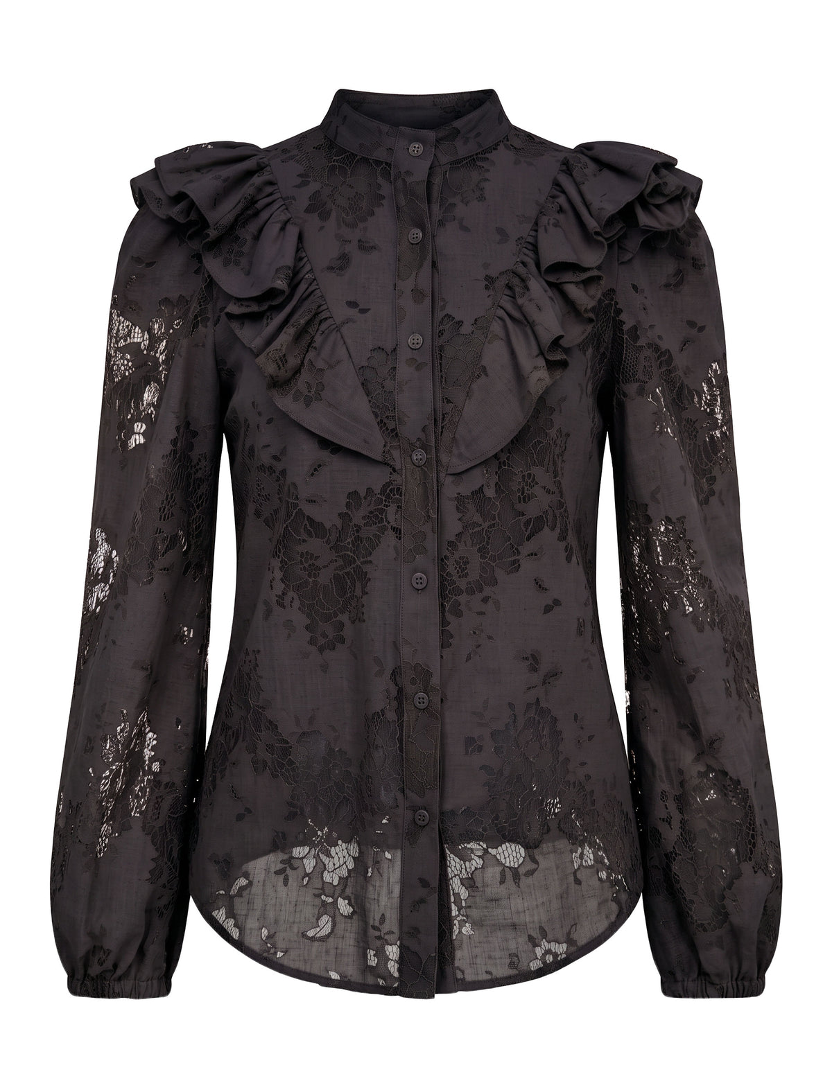 Camisa Carmina Renda Preto