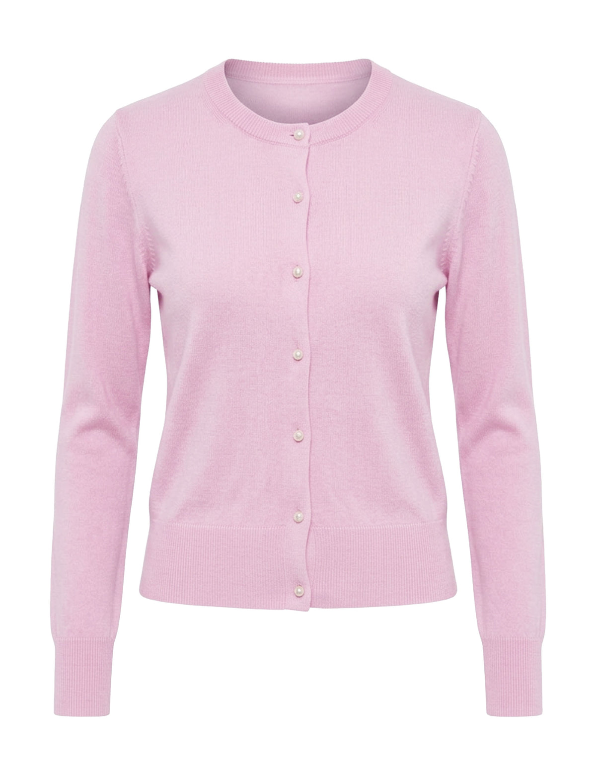 Cardigan Tricot Rosa Pó