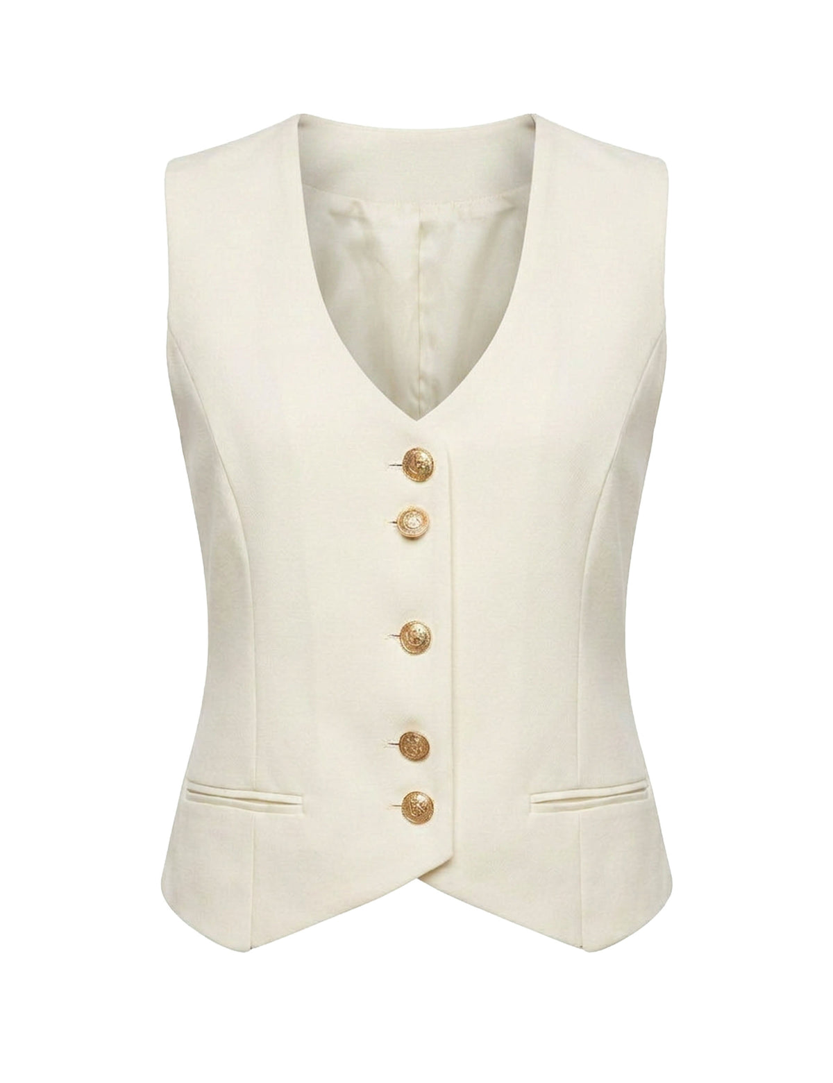Colete Elise Alfaiataria Off White