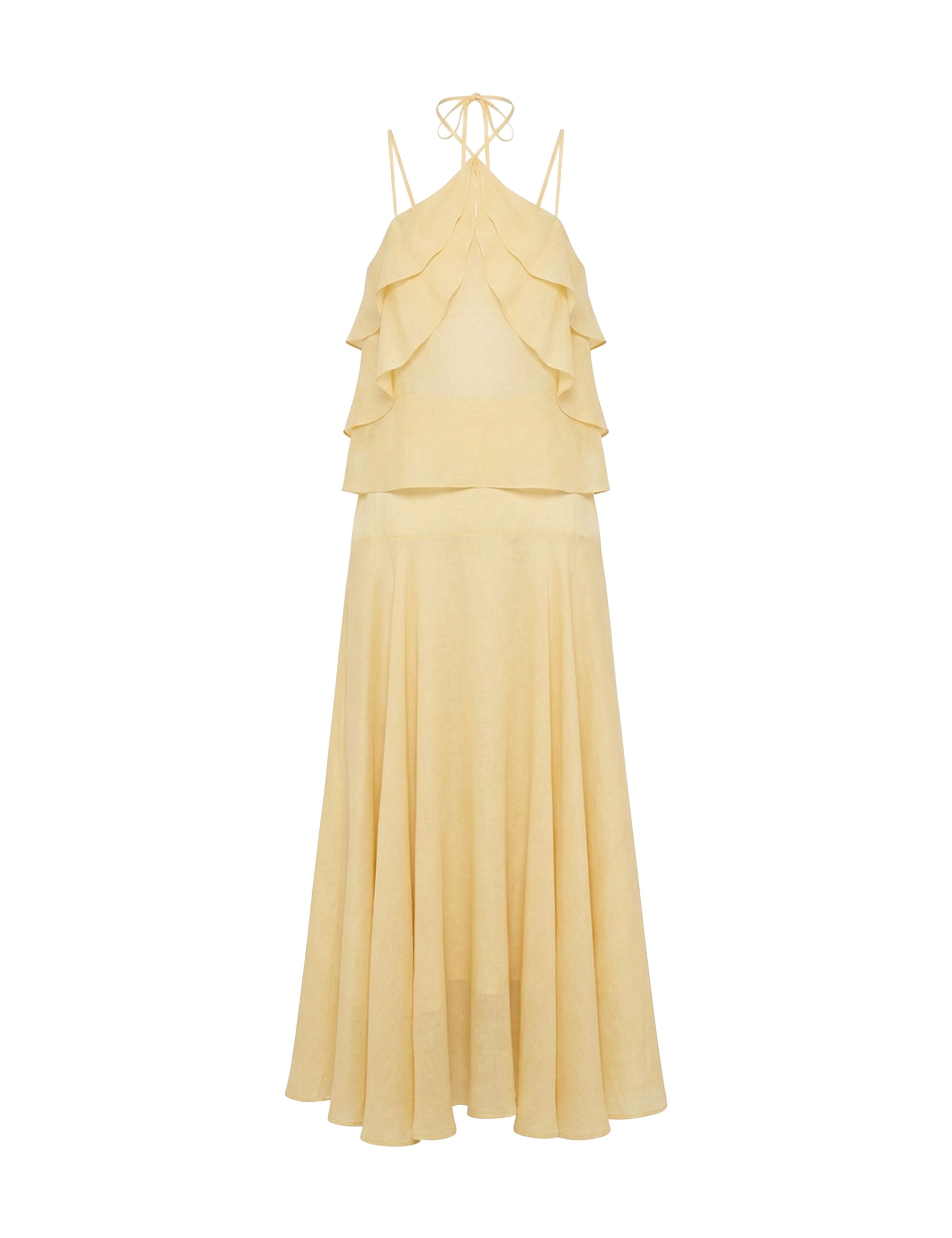 Conjunto Rosa Voil Amarelo