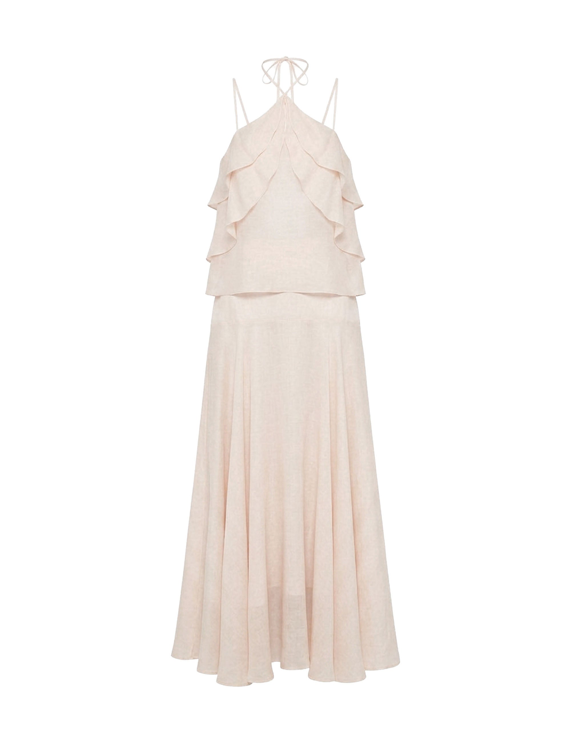 Conjunto Rosa Voil Marfim
