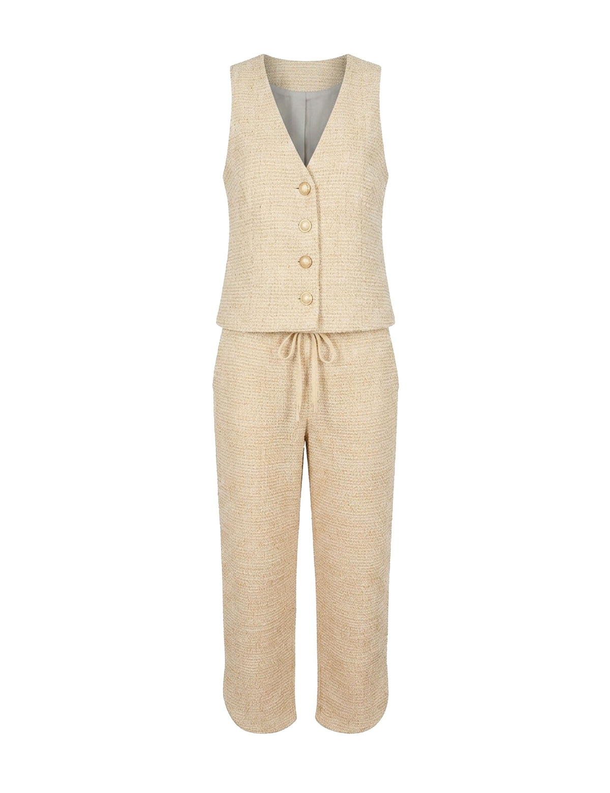 Conjunto Elle Tweed Bege