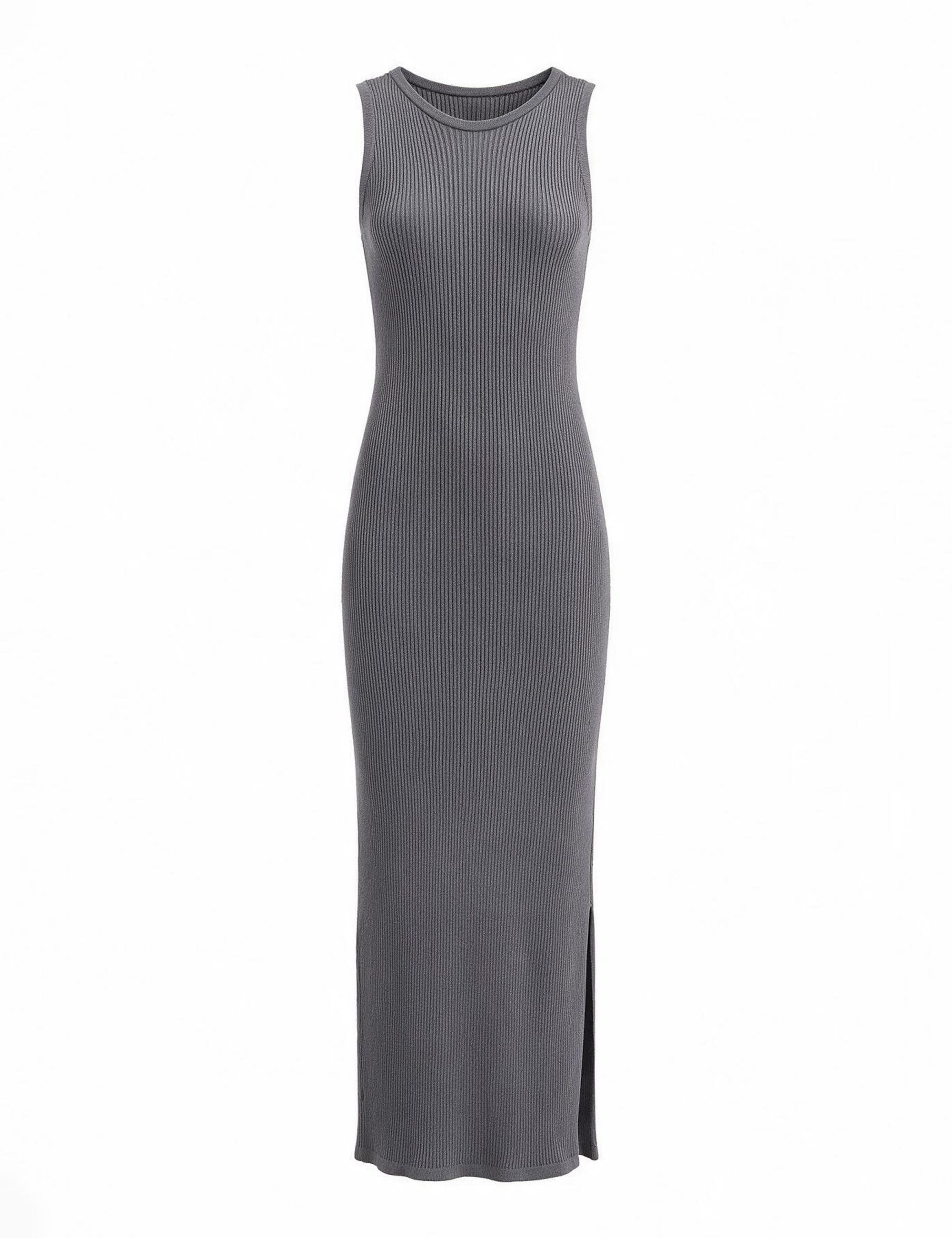 Vestido Cibele Tricot Chumbo