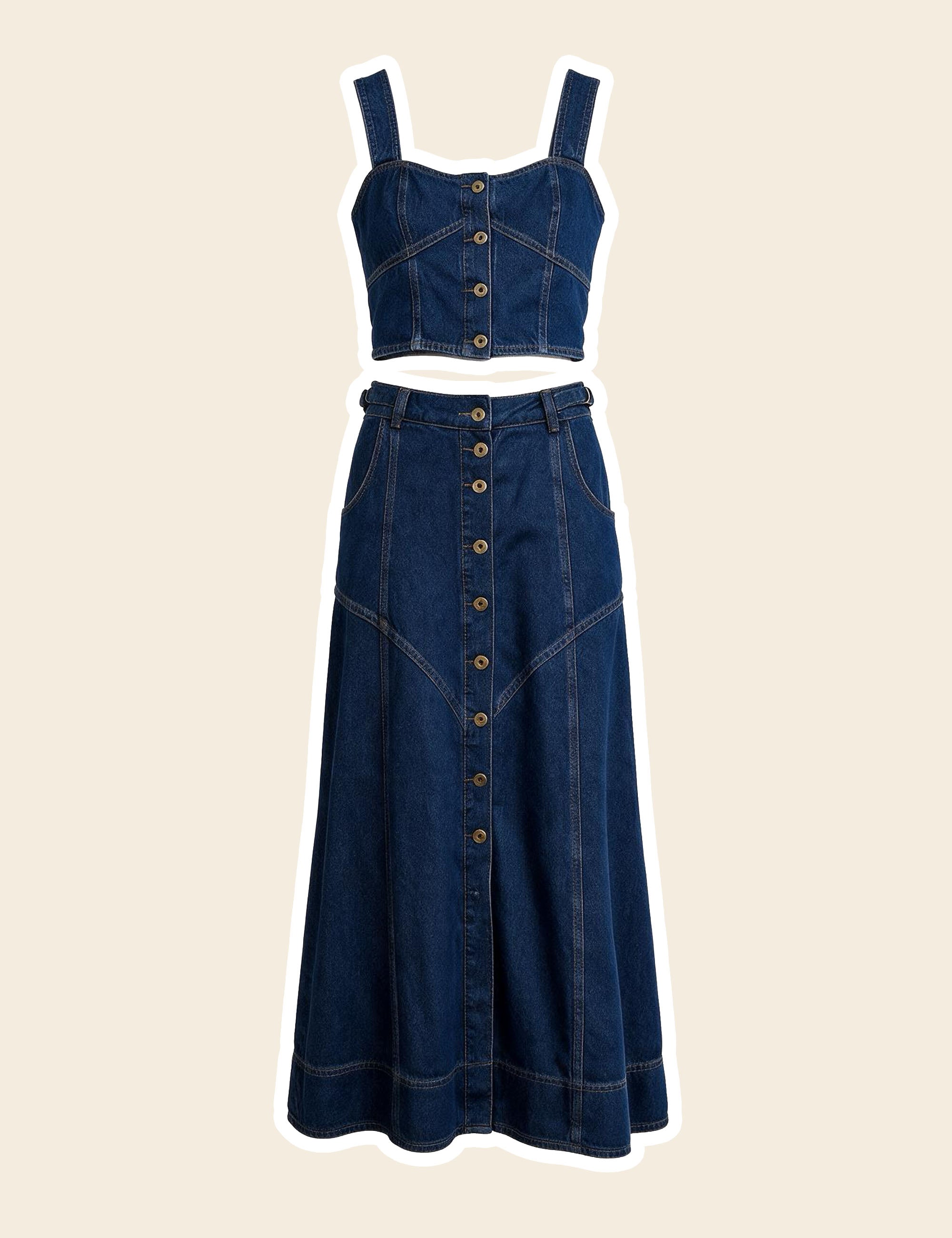 Conjunto Thaisa Denim Jeans Escuro