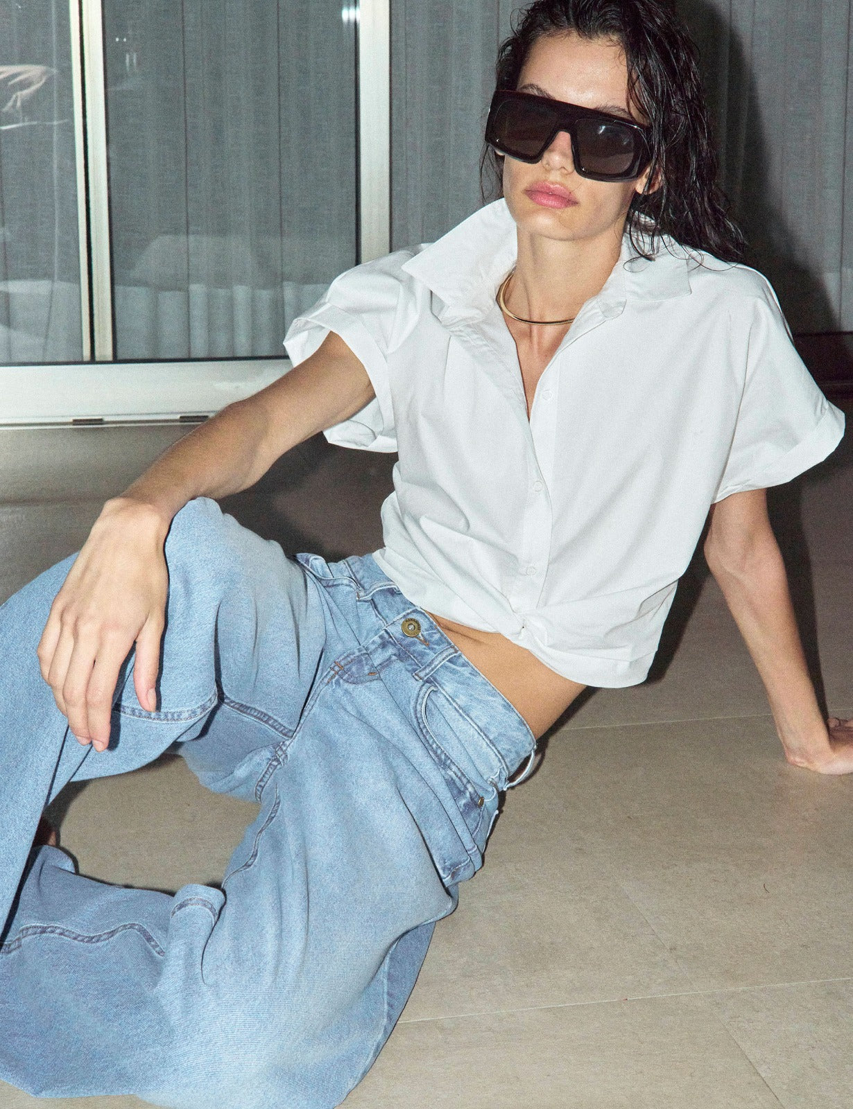 Camisa Antonella Tricoline Off White
