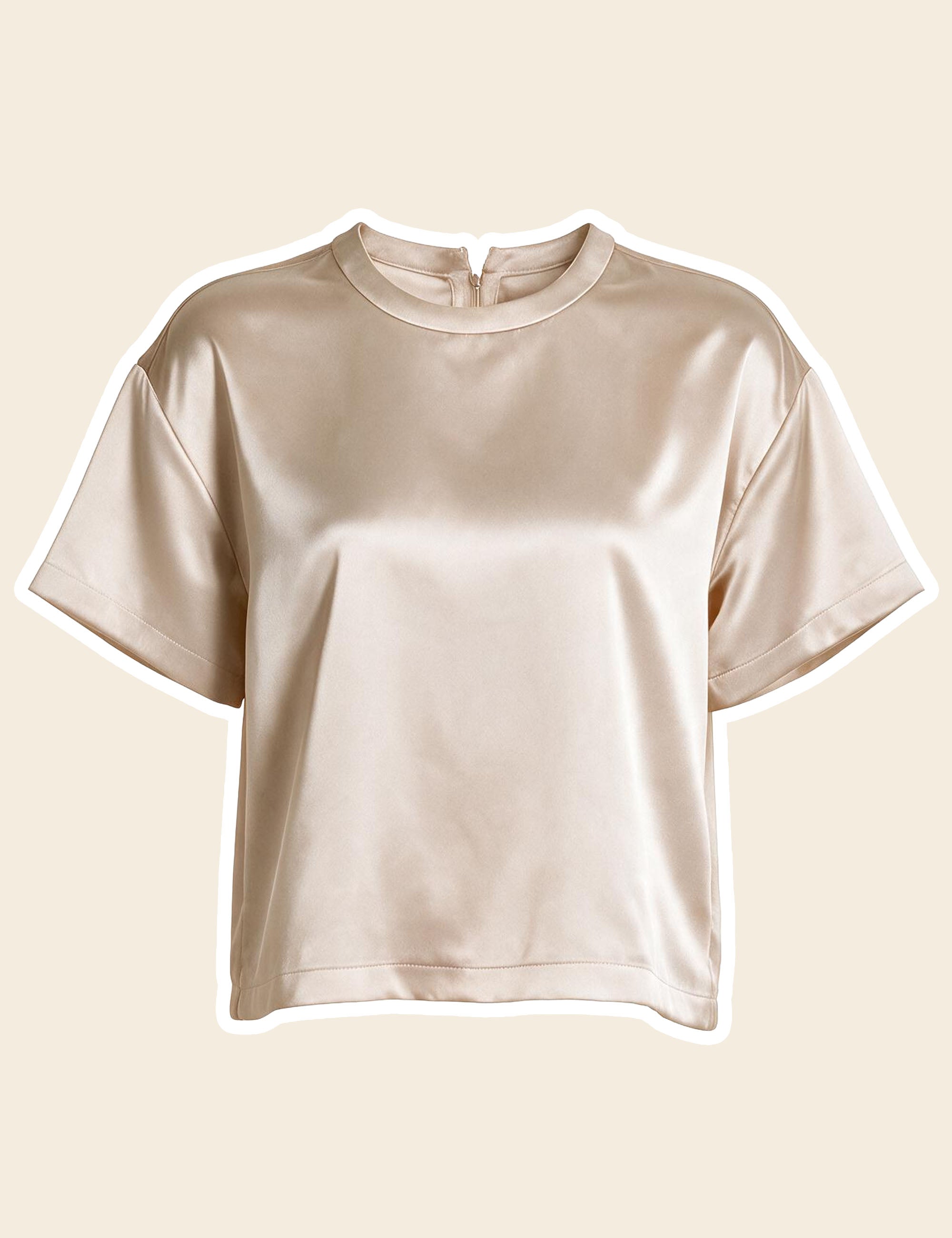 T-shirt Kate Acetinada Porcelana