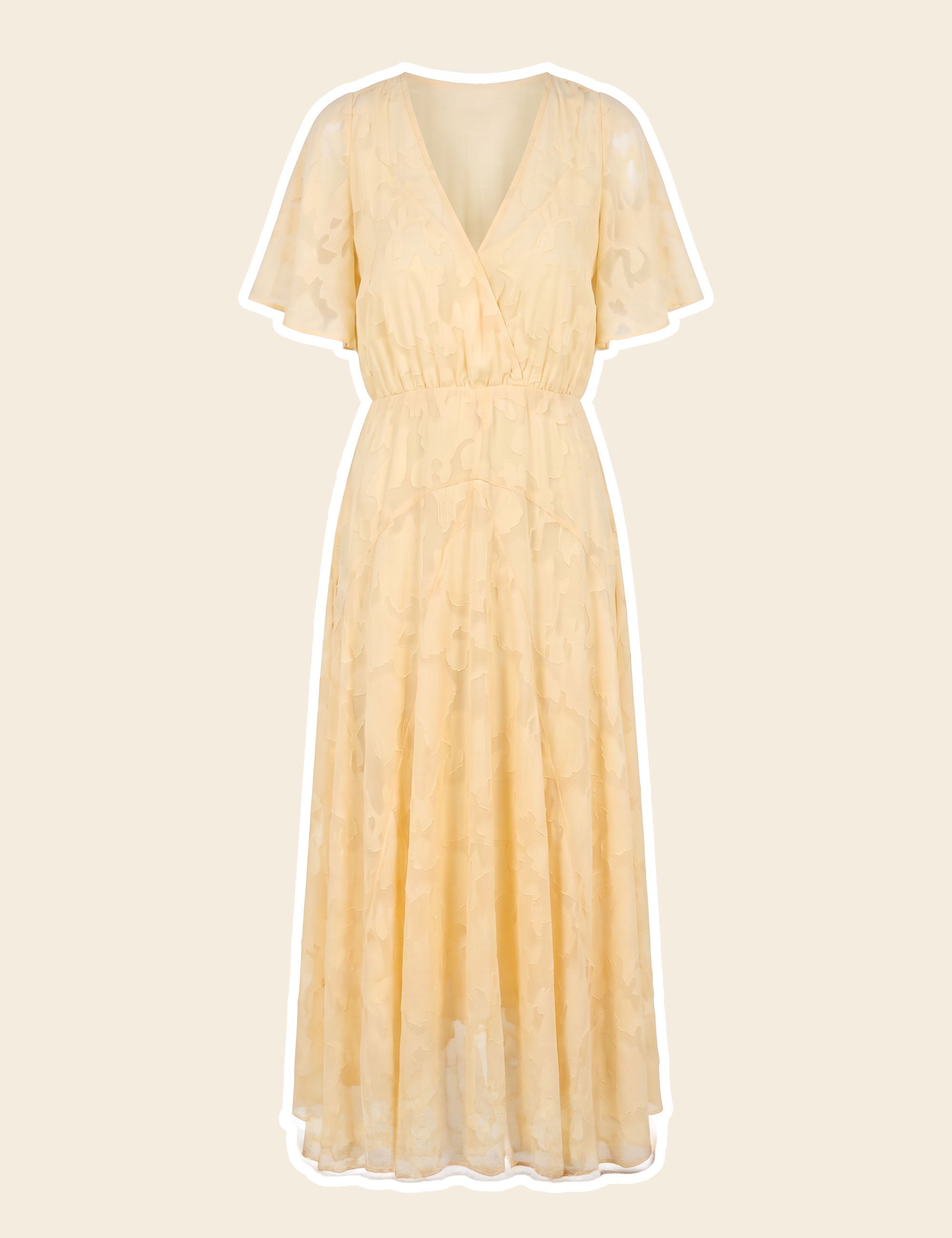 Vestido Nila Chifon Amarelo