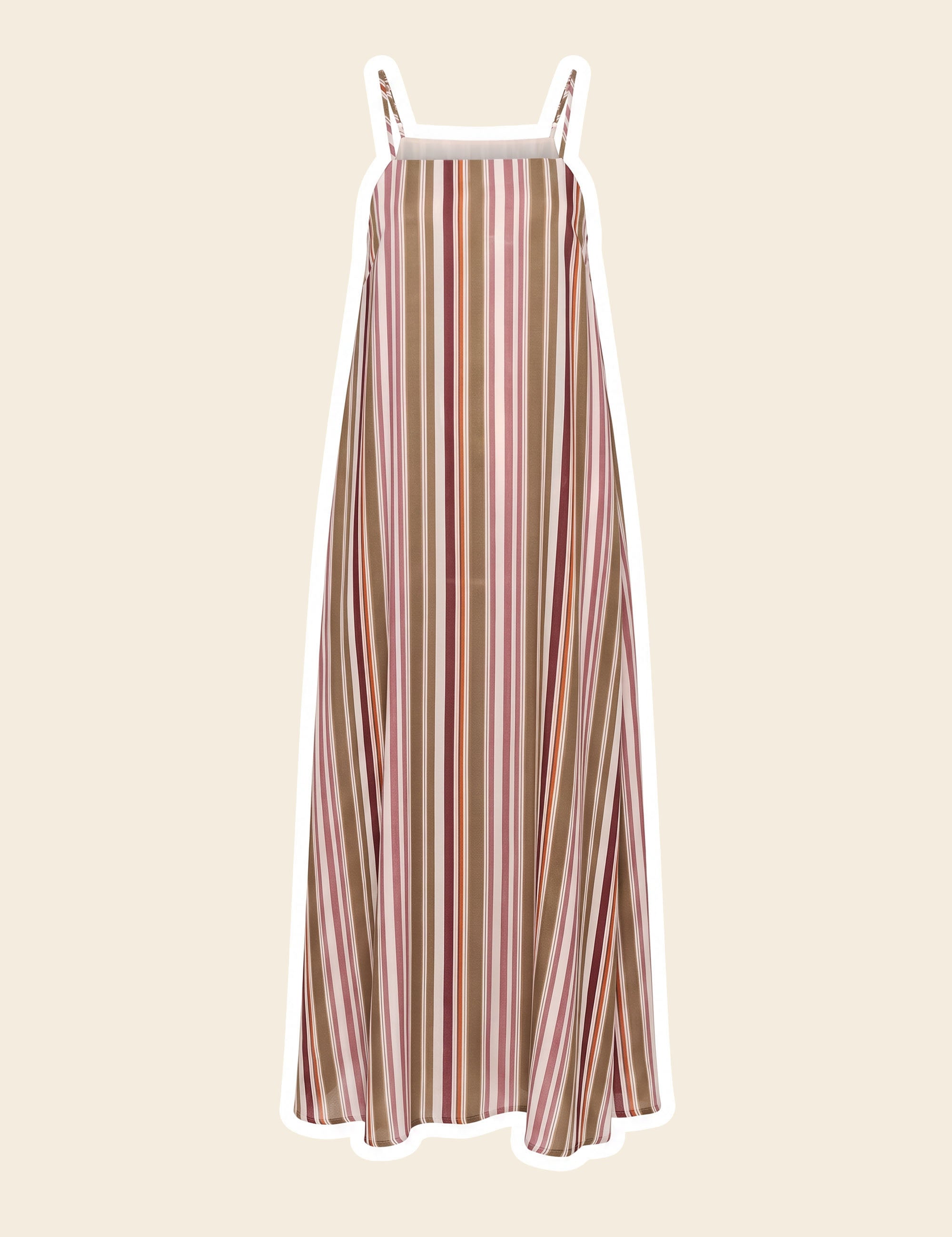 Vestido Eliana Listra Caramelo