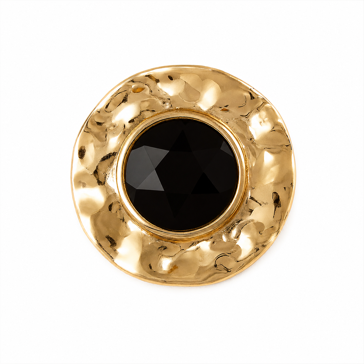 Broche Etoile Zamak Preto