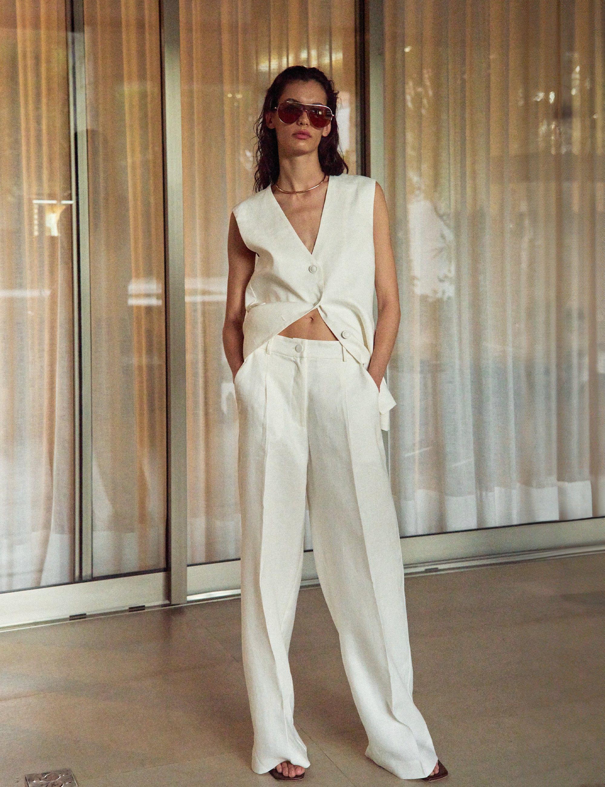 Calça Iara Linho Off White