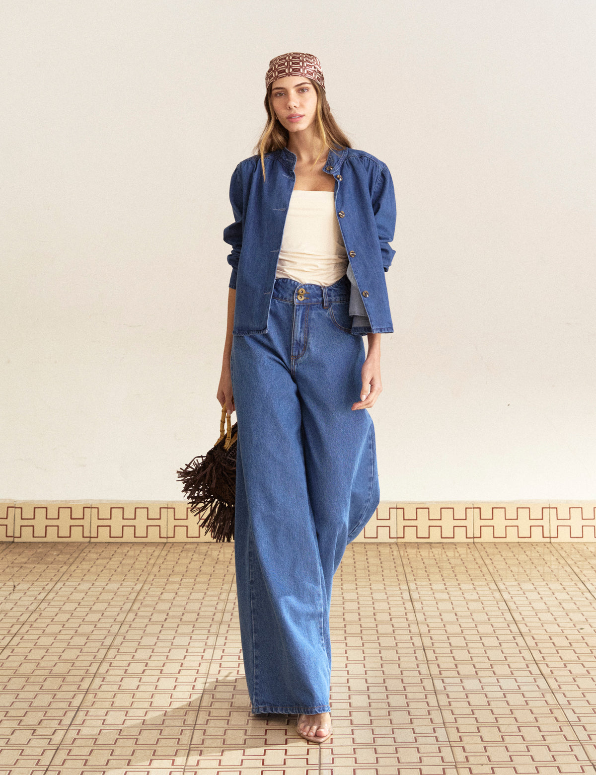 Calça Ondas Denim Medio