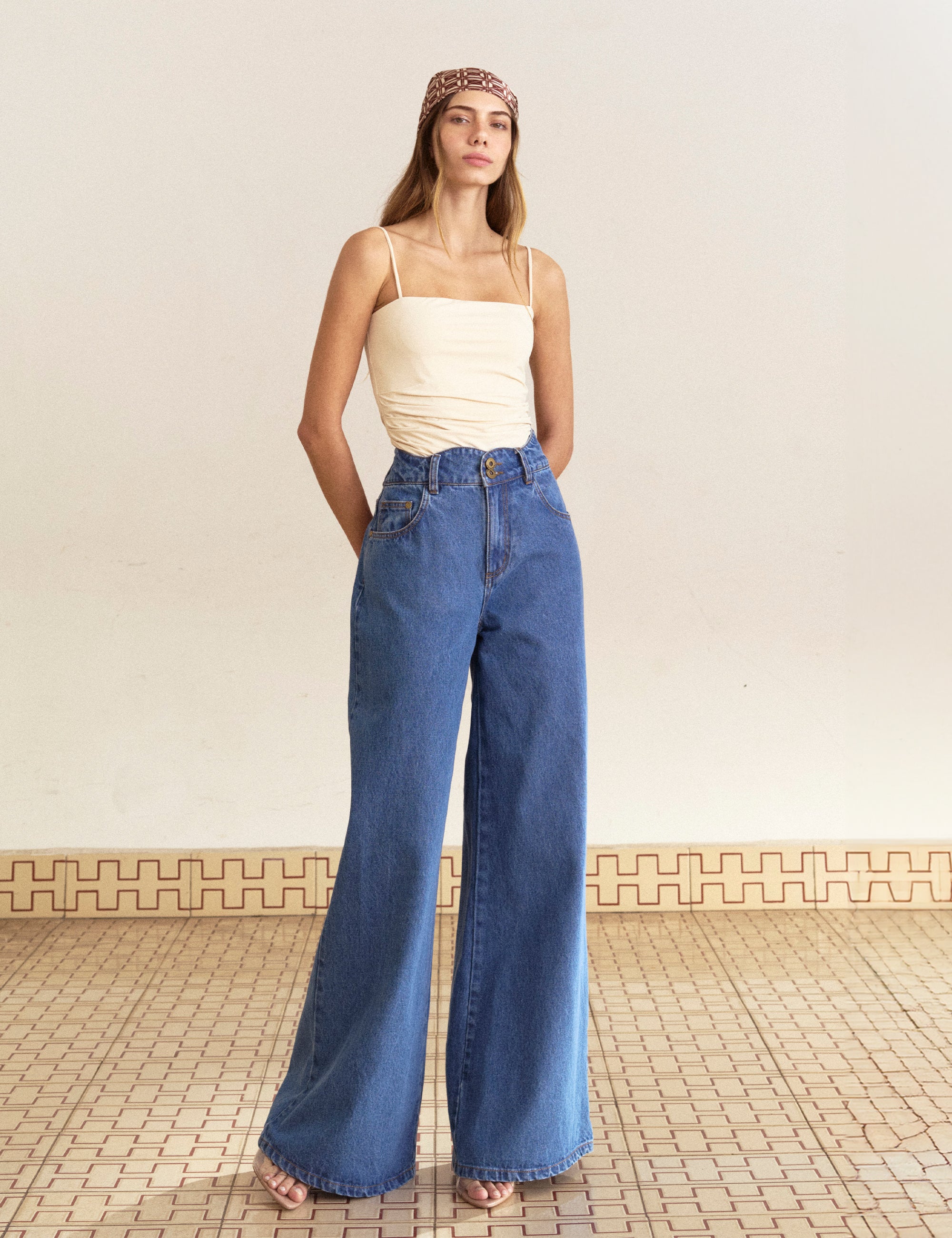 Calça Ondas Denim Medio