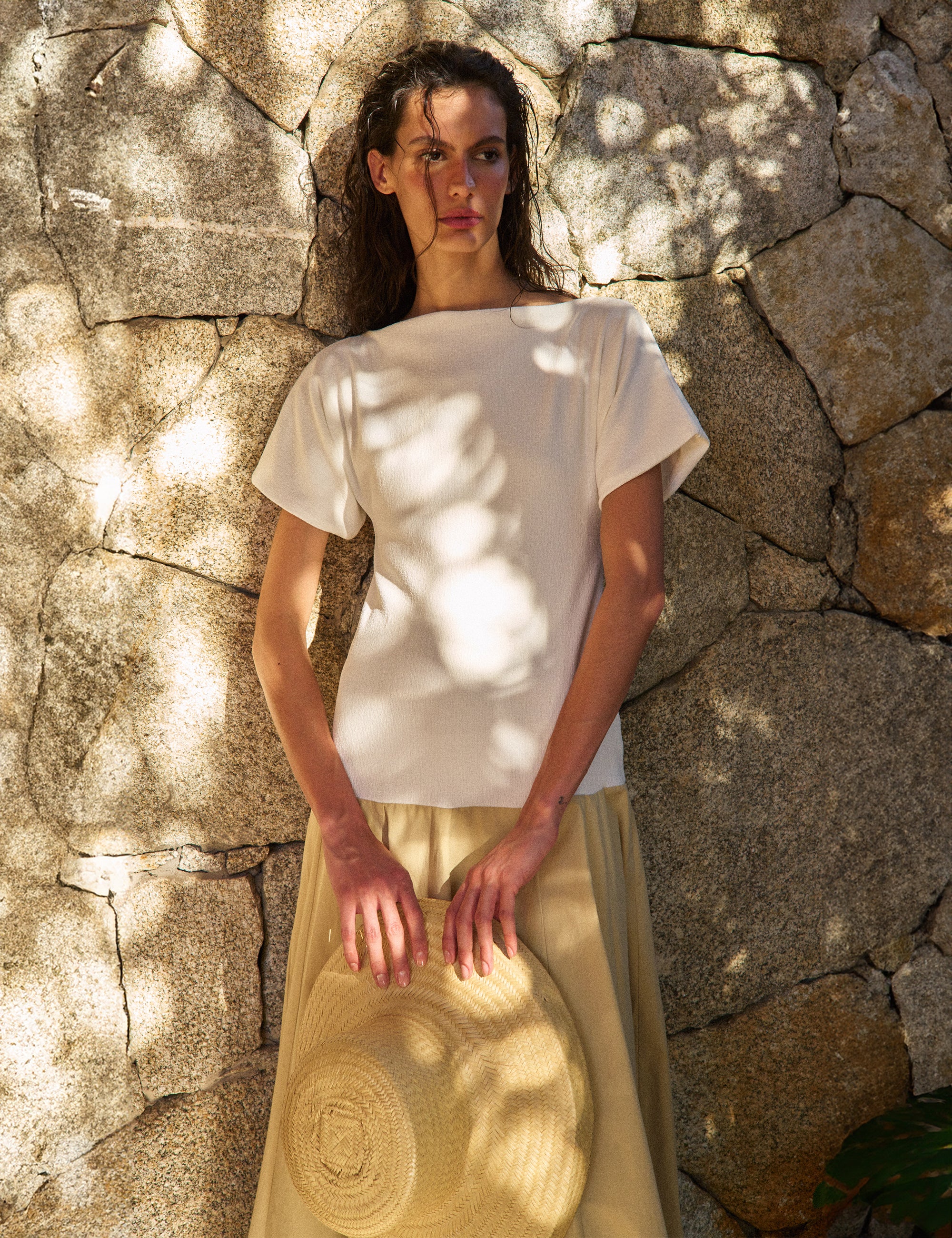 Vestido Manon Tweed Off White/Bege