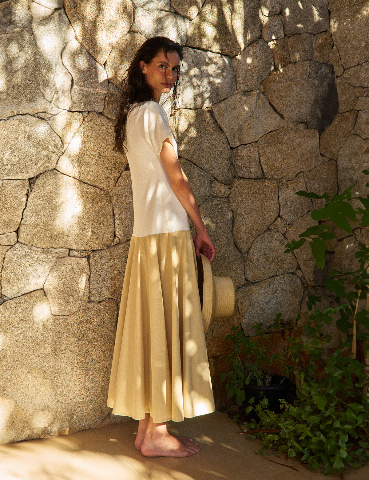 Vestido Manon Tweed Off White/Bege