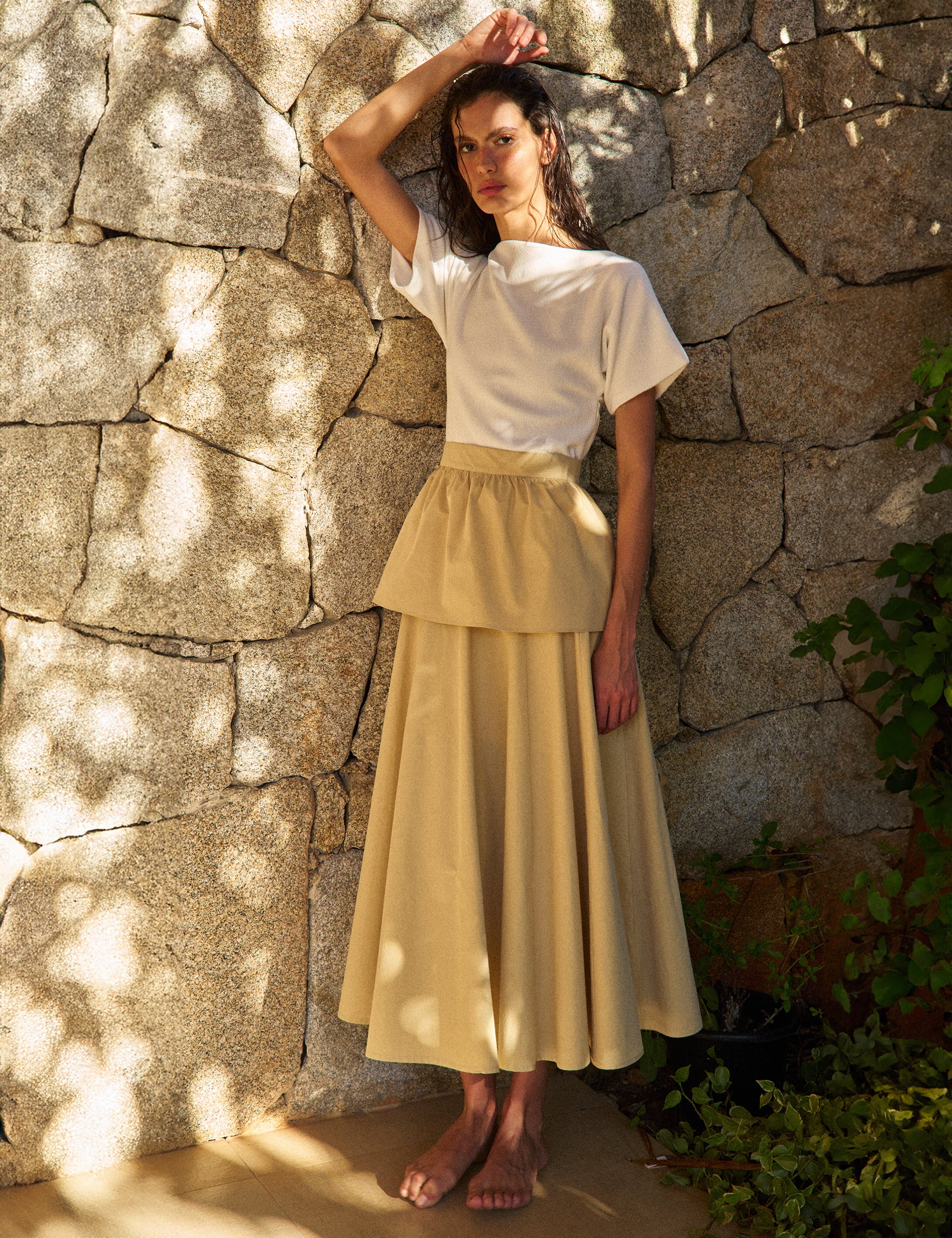 Vestido Manon Tweed Off White/Bege