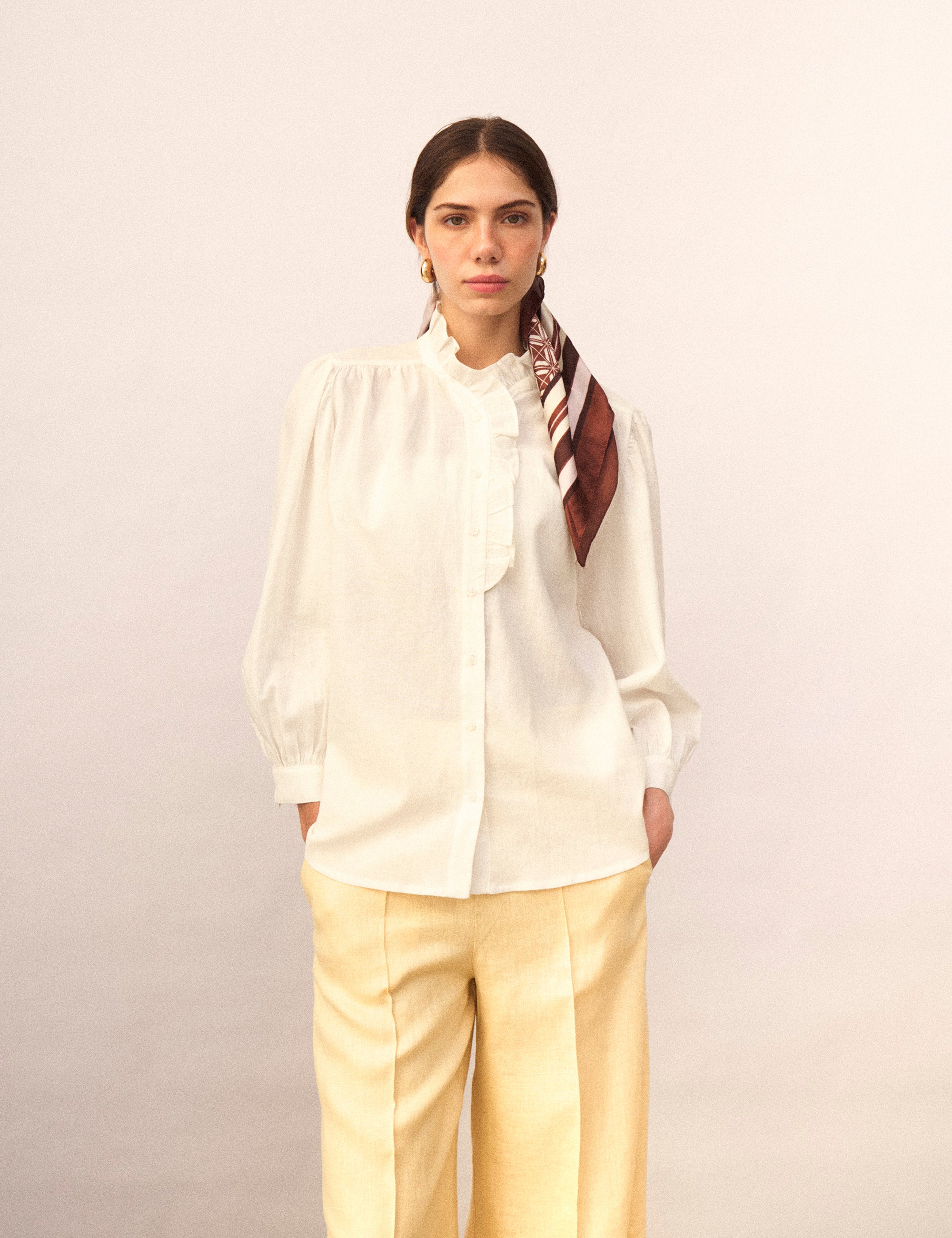 Camisa Lucy Viscolinho Off White