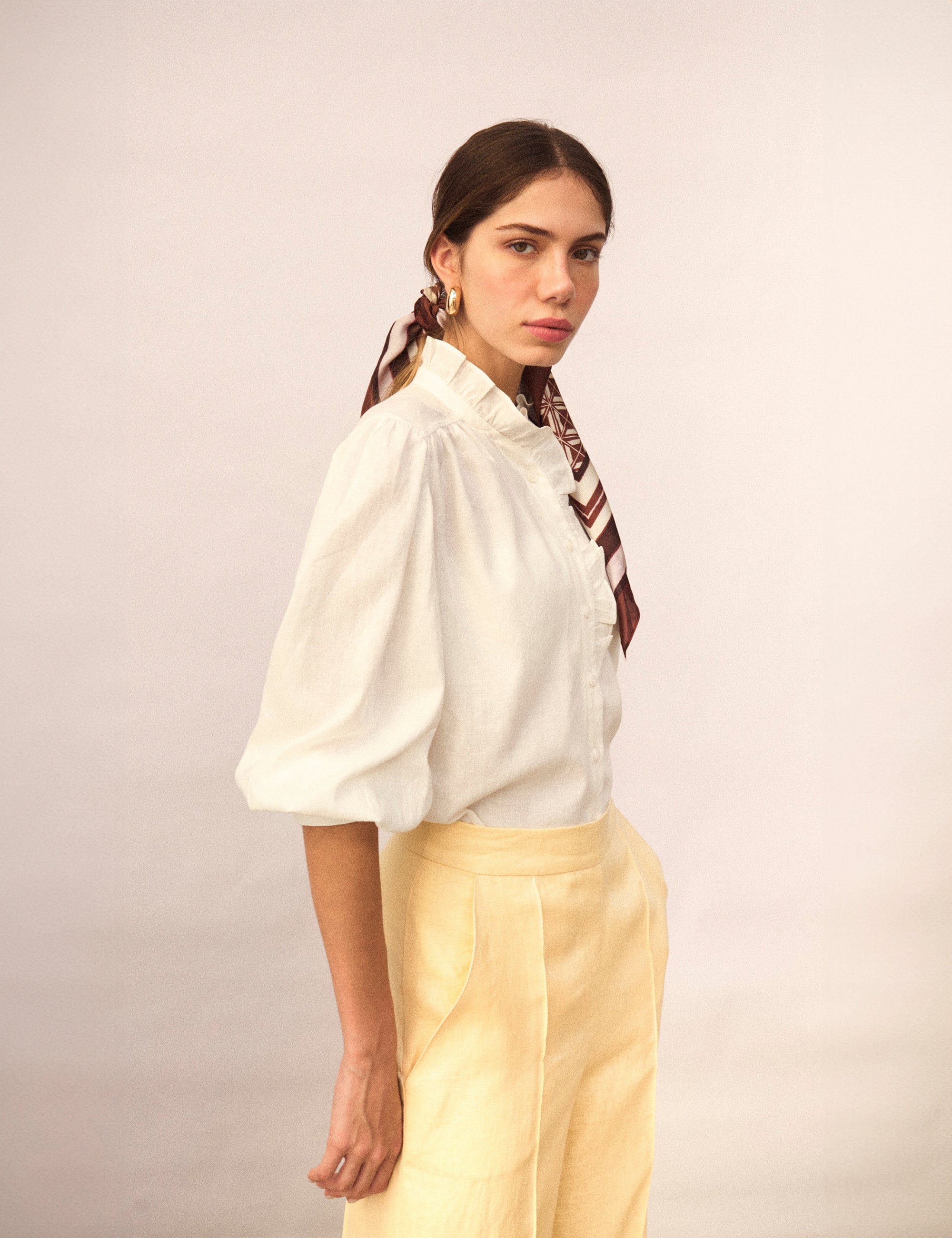 Camisa Lucy Viscolinho Off White