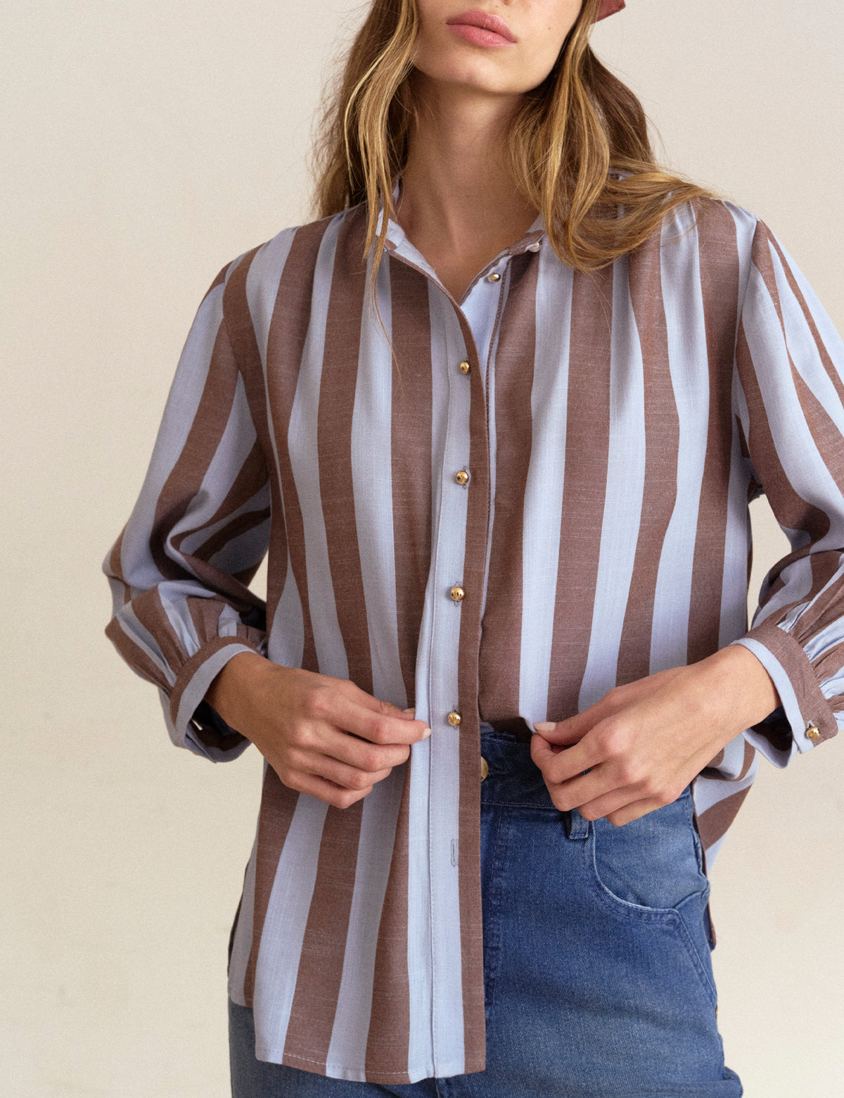Camisa Fiorella Listrada Azul