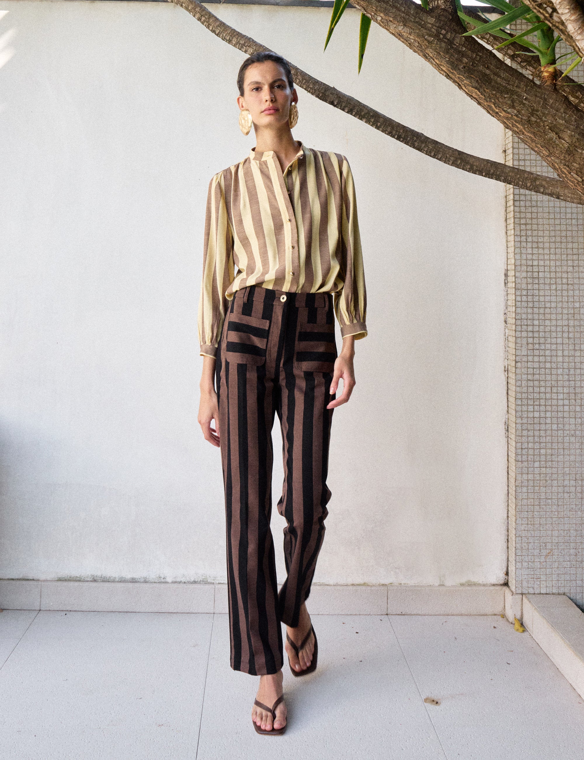 Calça Marie Rayon Marrom