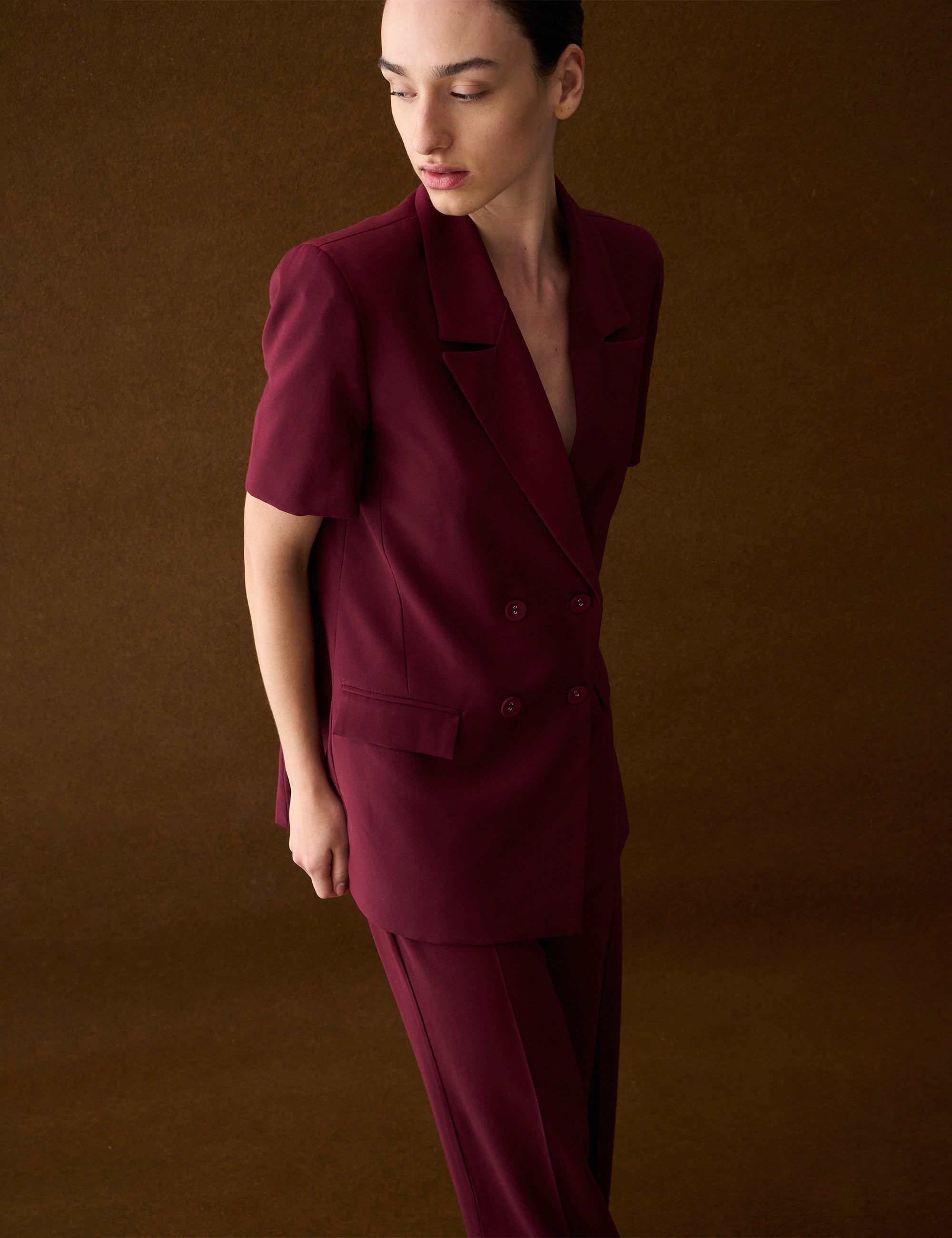 Blazer Paulina Alfaiataria Bordeaux