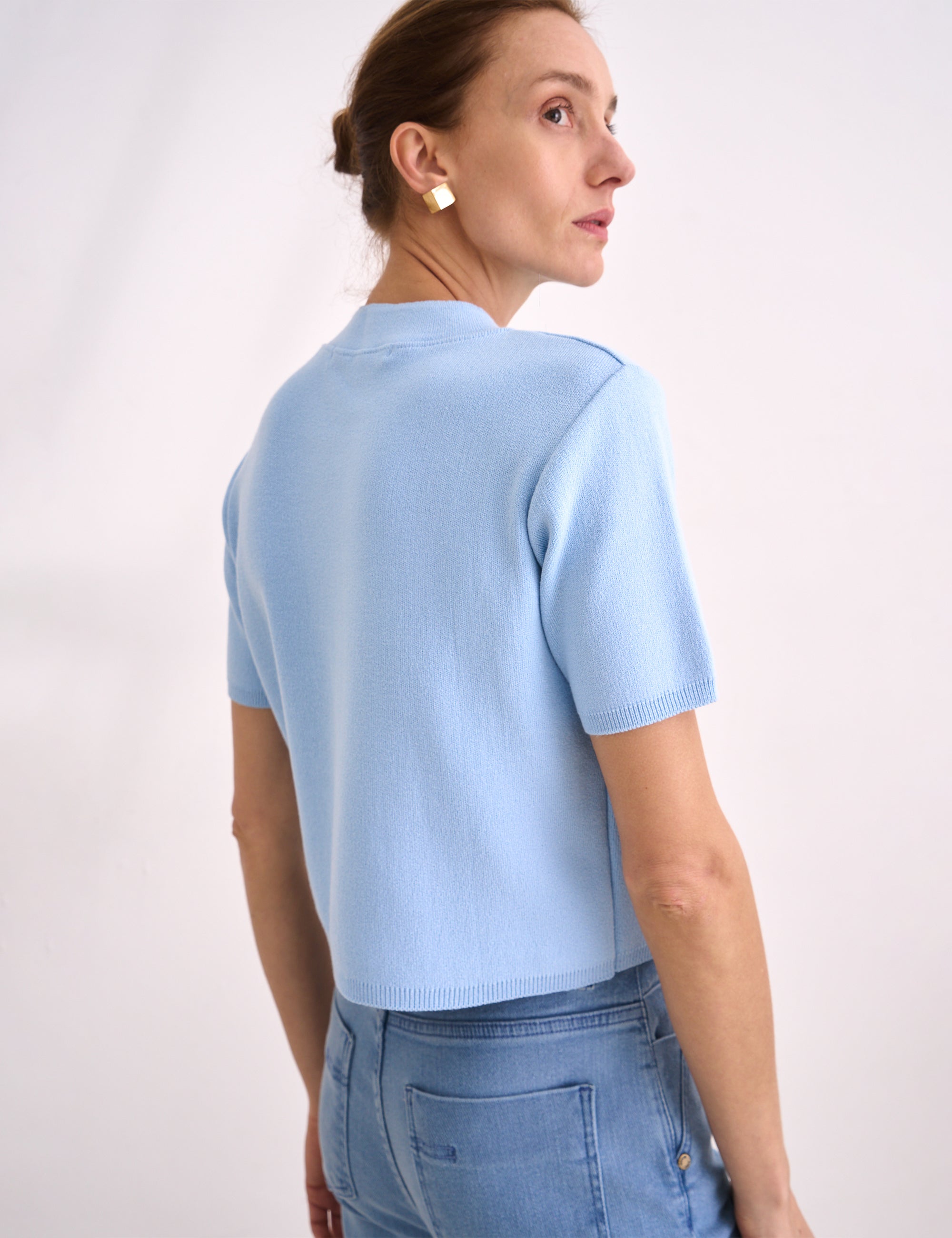 Blusa Aurora Tricot Azul