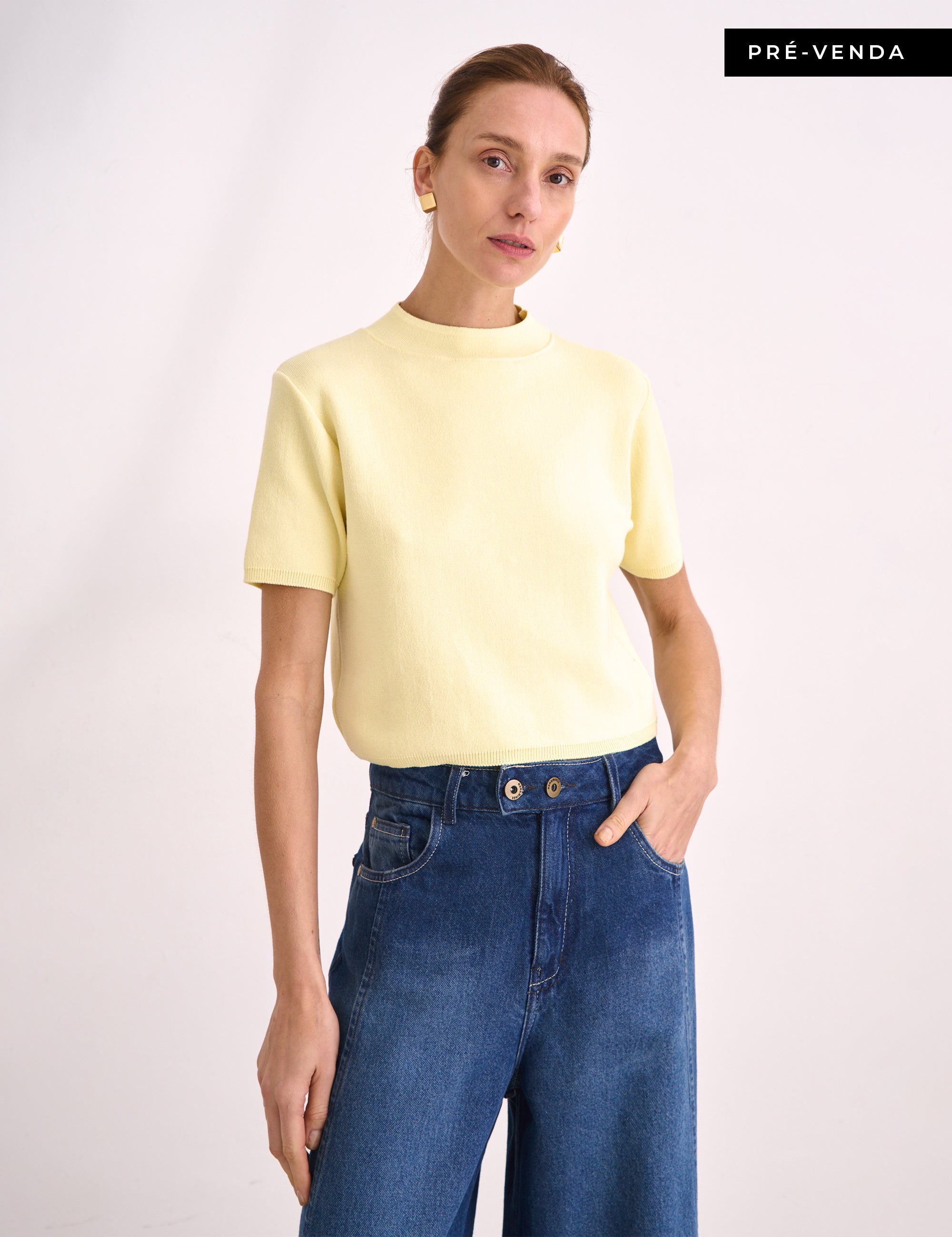 Blusa Aurora Tricot Amarelo
