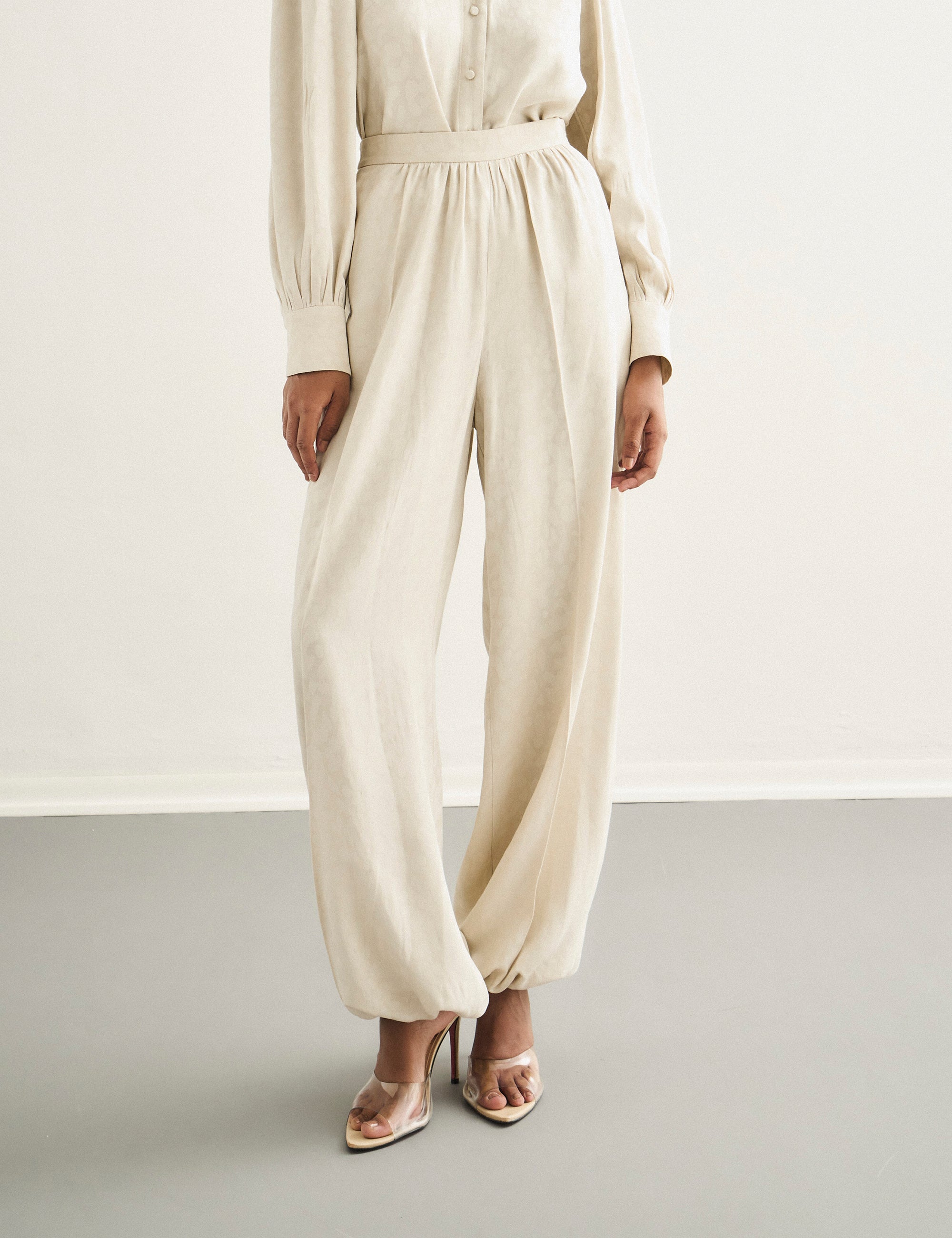 Calça Sandra Jacquard Porcelena