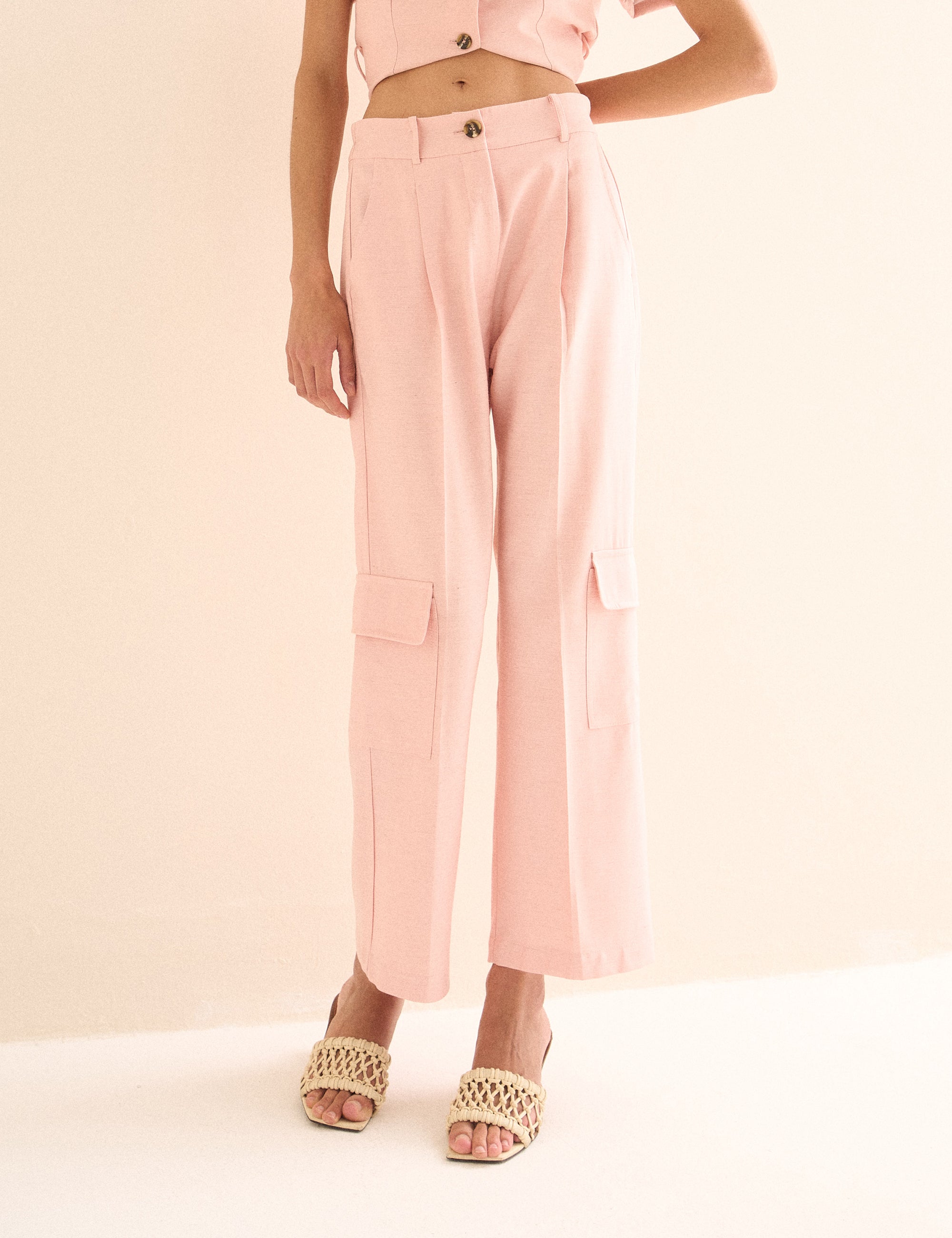 Calça Paola Viscose Rose