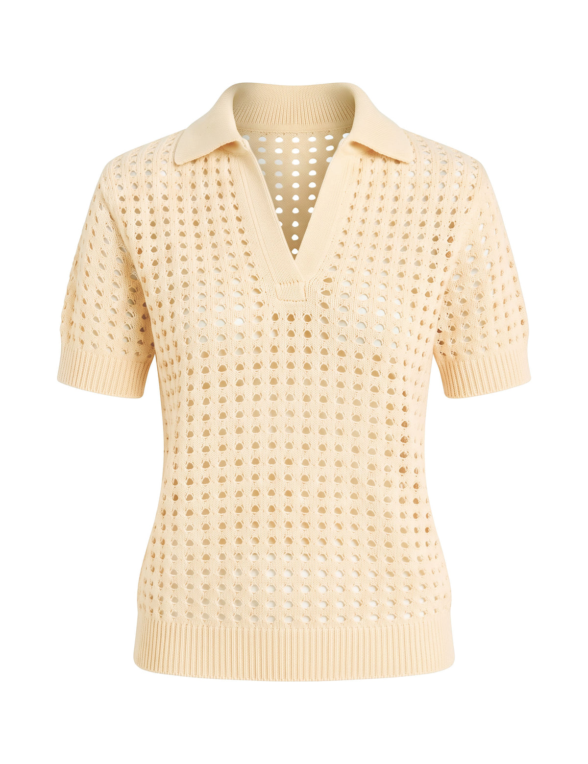 Polo Crochê Amarelo Pastel