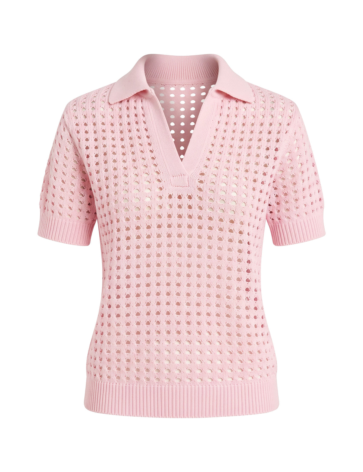 Polo Crochê Rosa