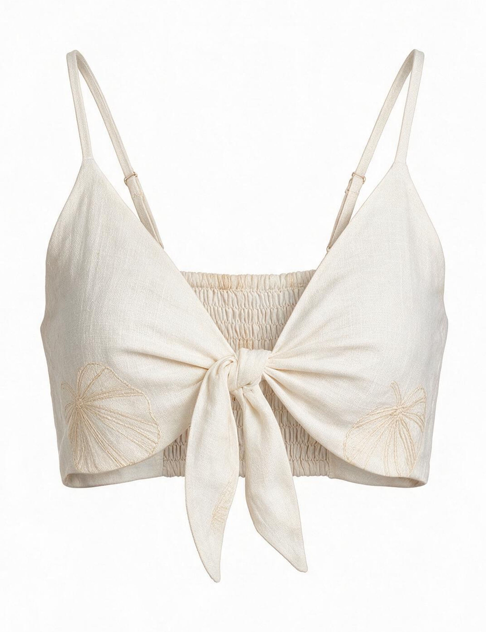 Top Palmer Bordado Off White