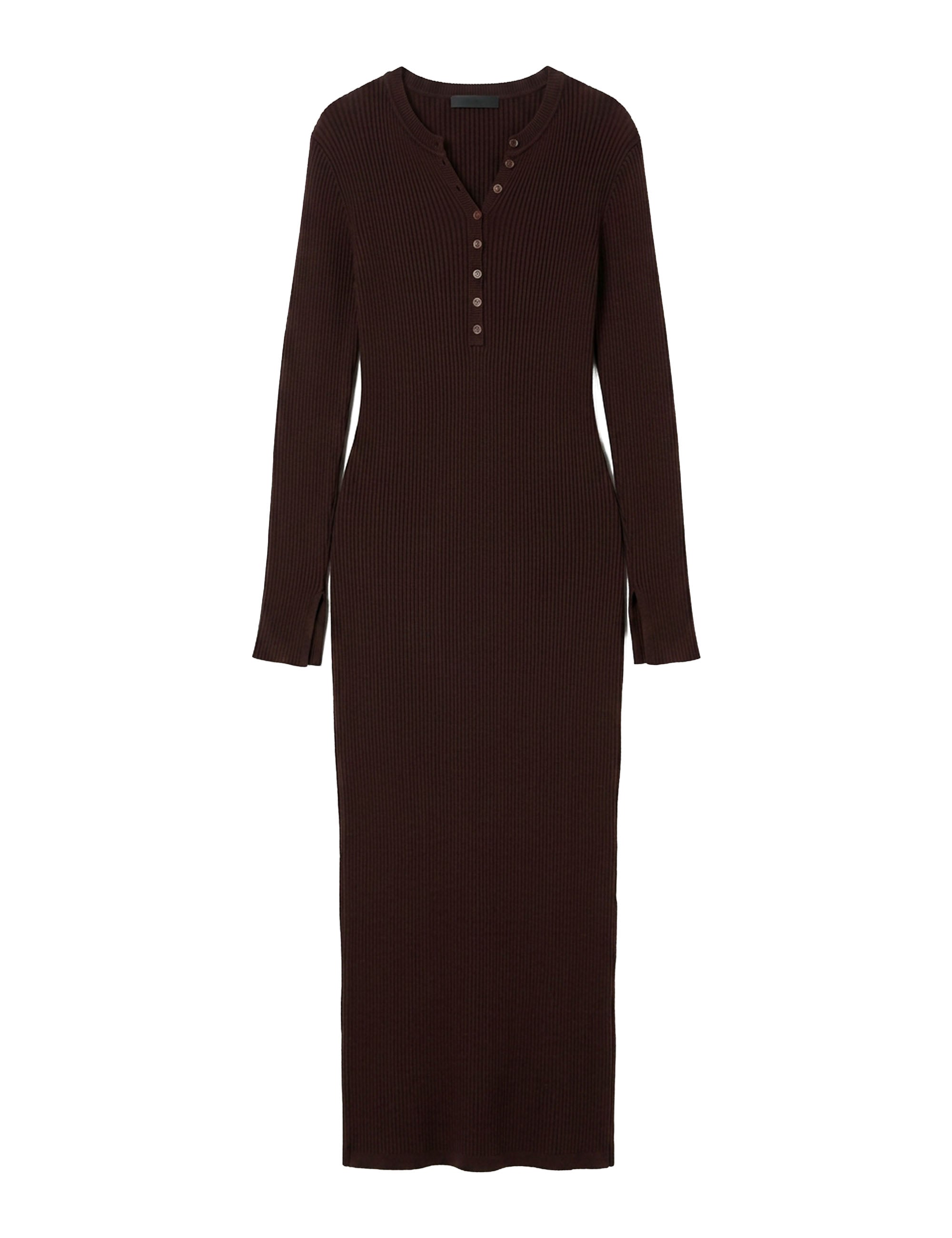 Vestido Yani Tricot Marrom Foca
