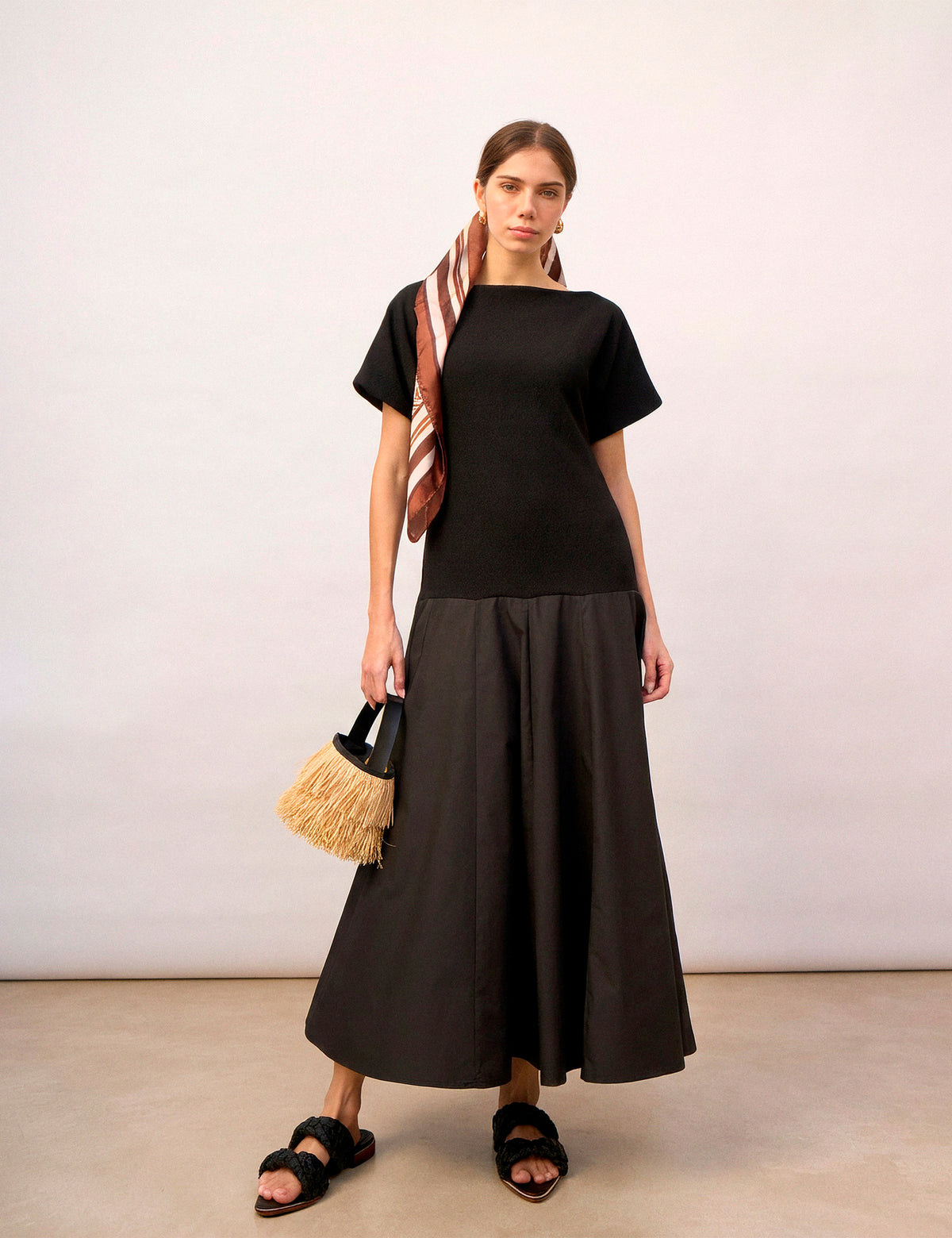 Vestido Manon Tweed Preto