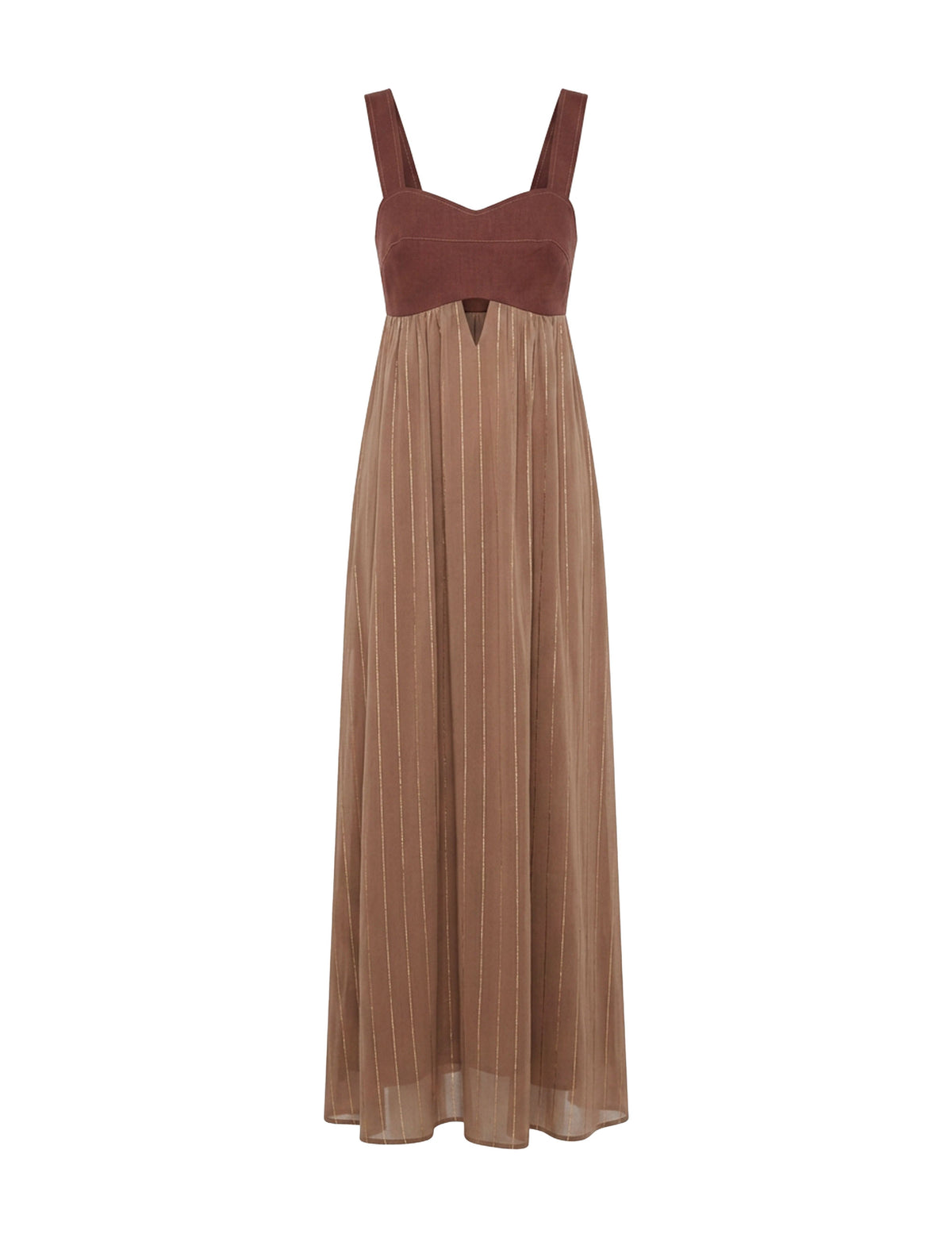 Vestido Celina Chiffon Marrom