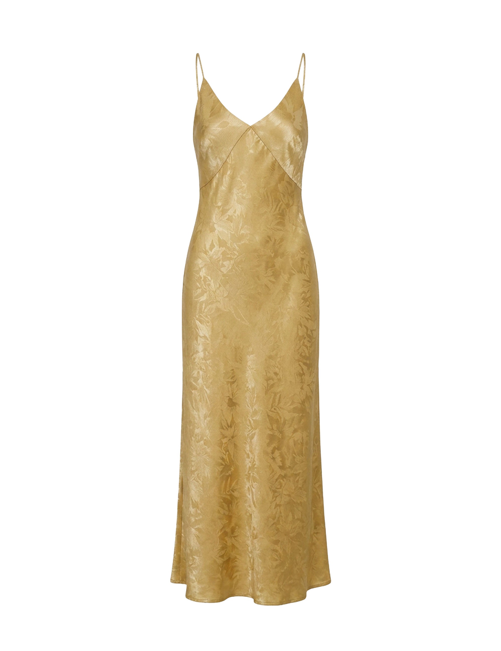 Vestido Lace Jacquard Mostarda