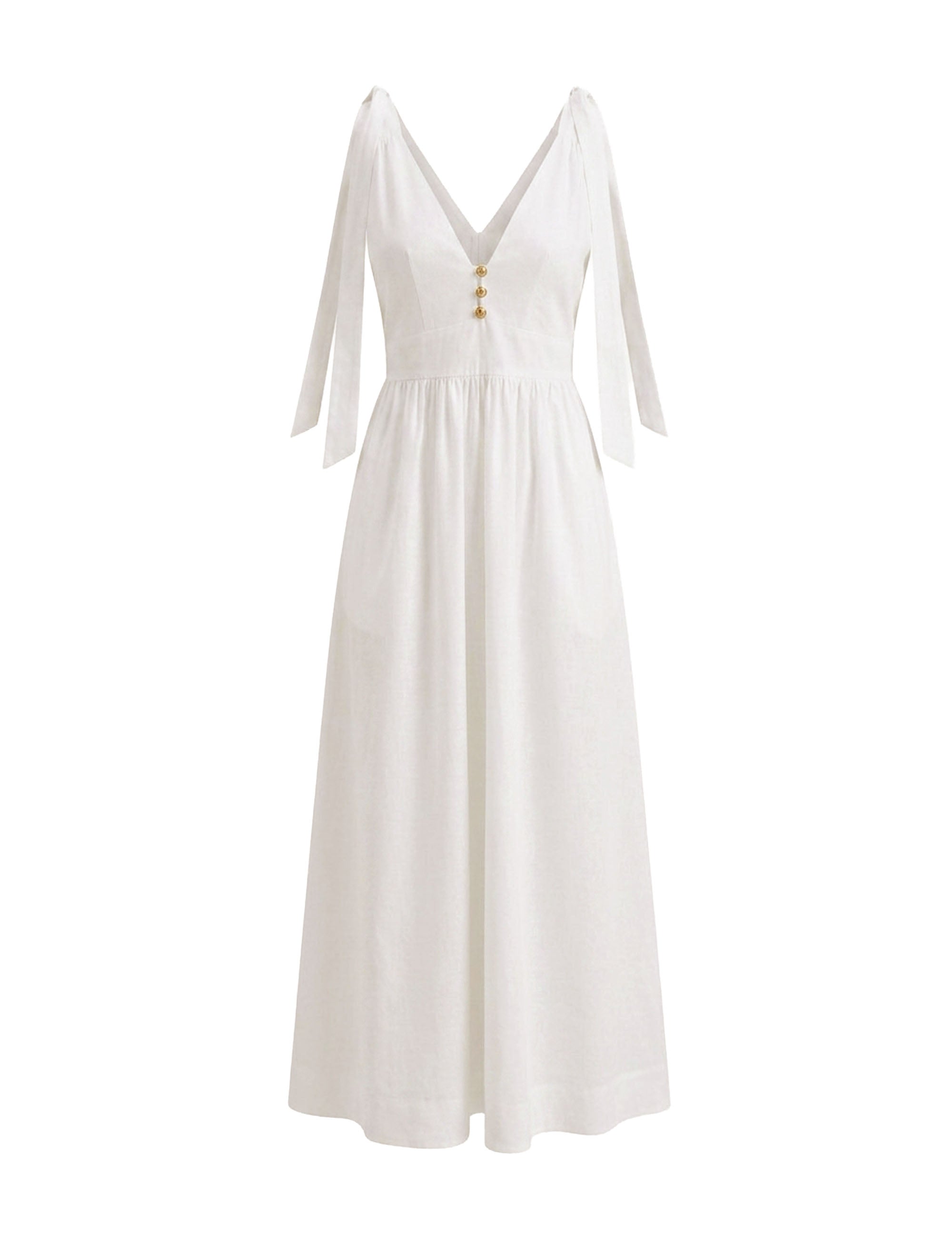 Vestido Marilia Tricoline Off White