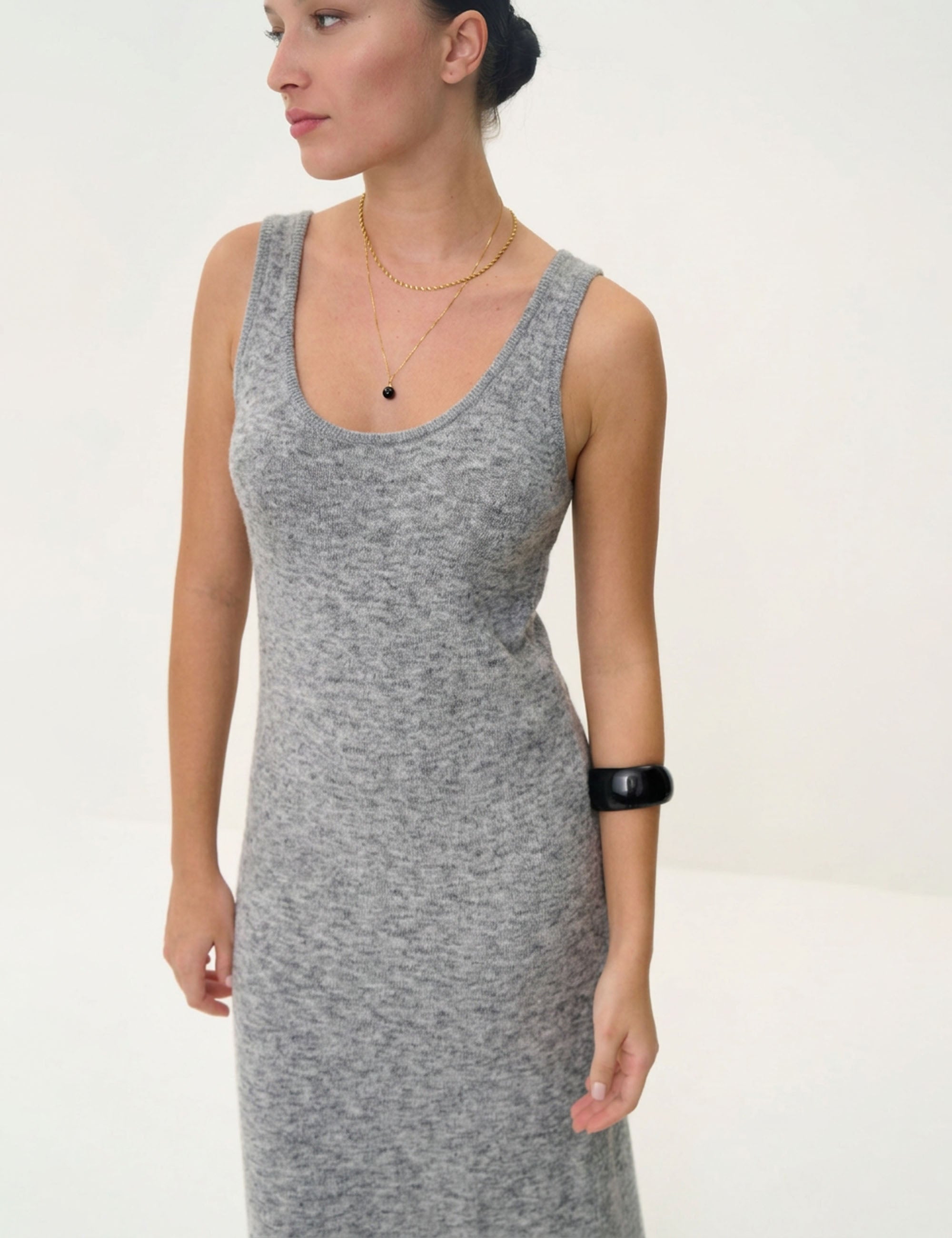 Vestido Nice Tricot Grafite