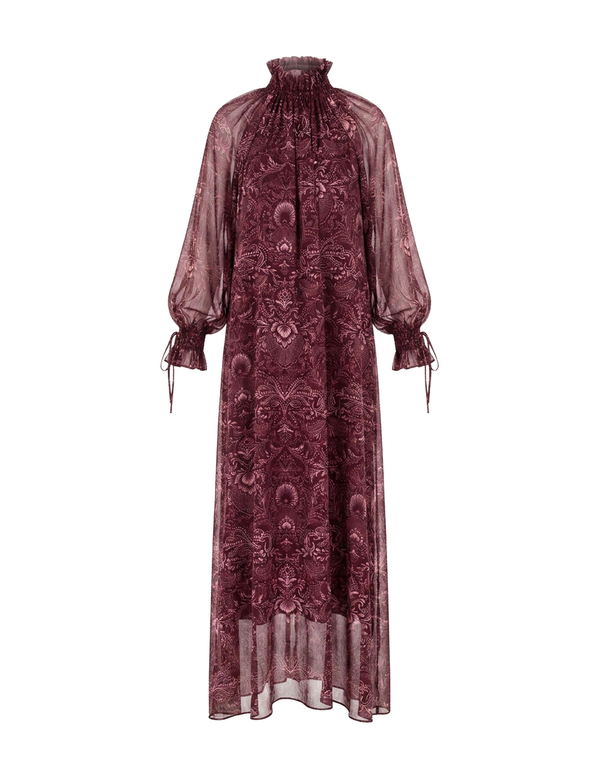 Vestido Grazi Chiffon Bordeaux