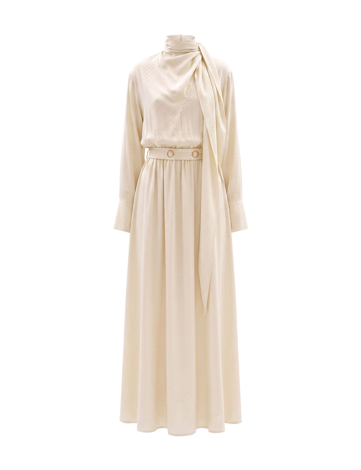 Vestido Karina Jacquard Marfim