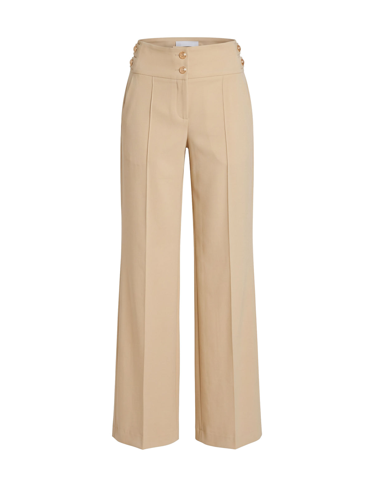 Calça Wide Leg Alfaiataria Areia
