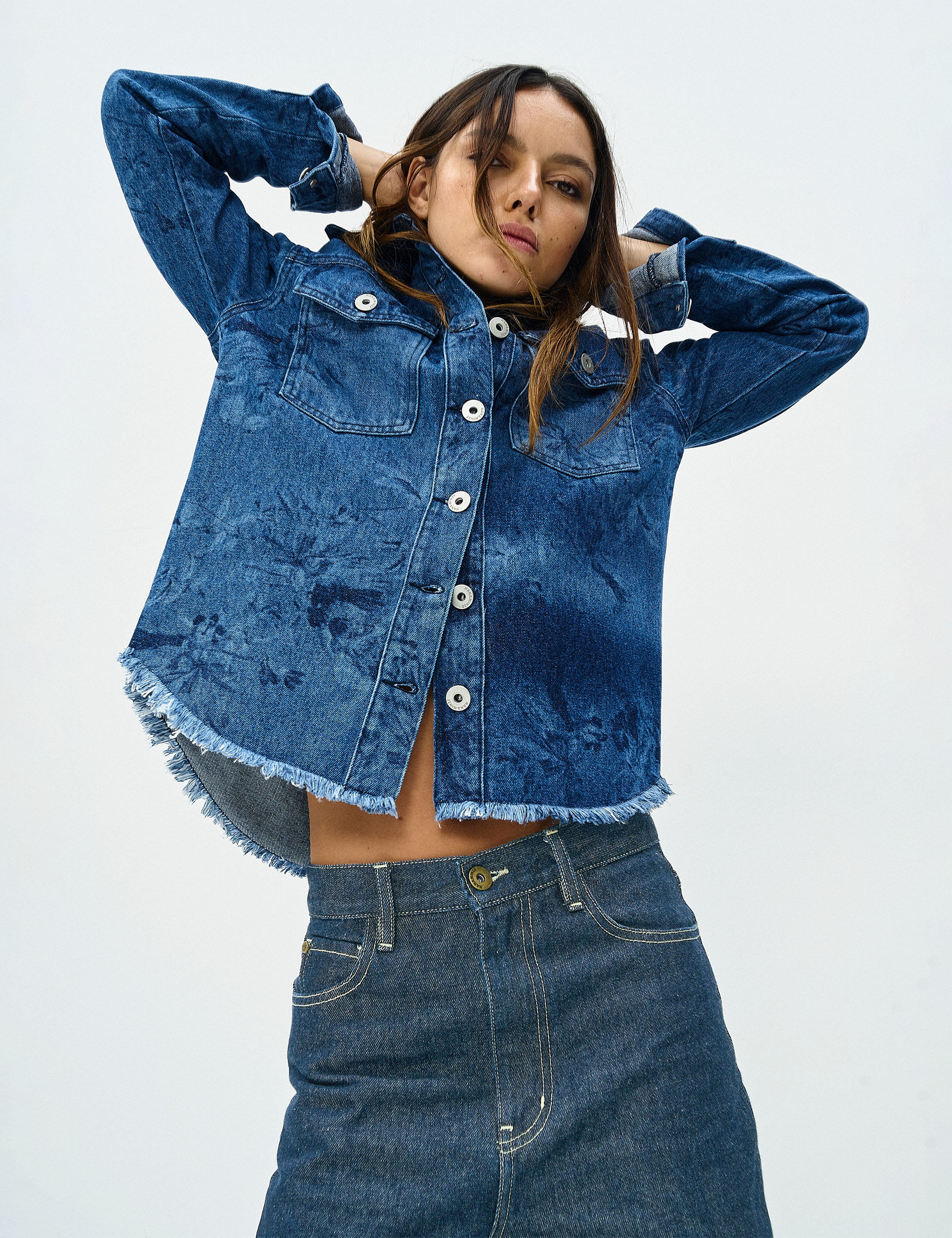 Calça Reta Emma Jeans Médio