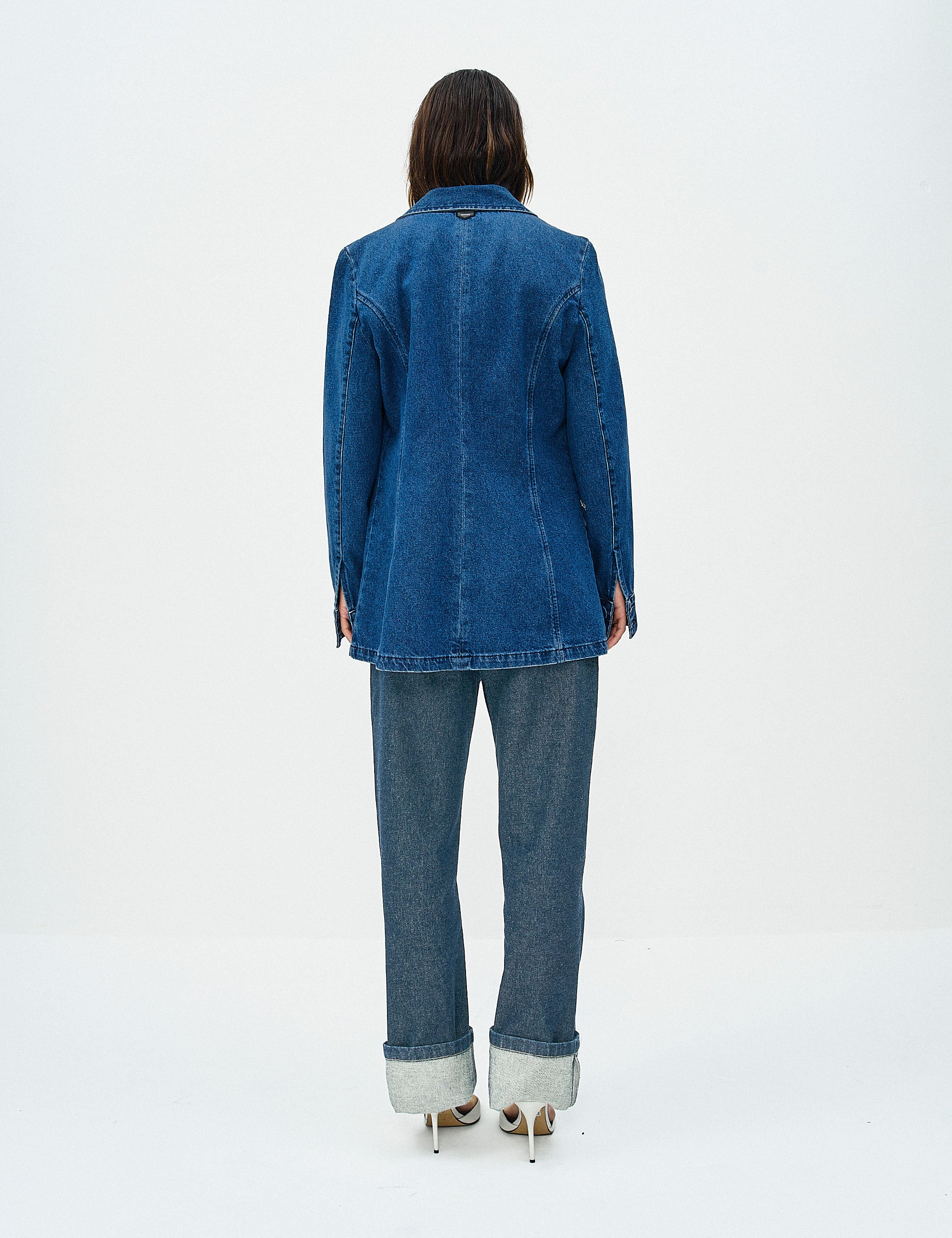 Calça Reta Emma Jeans Médio