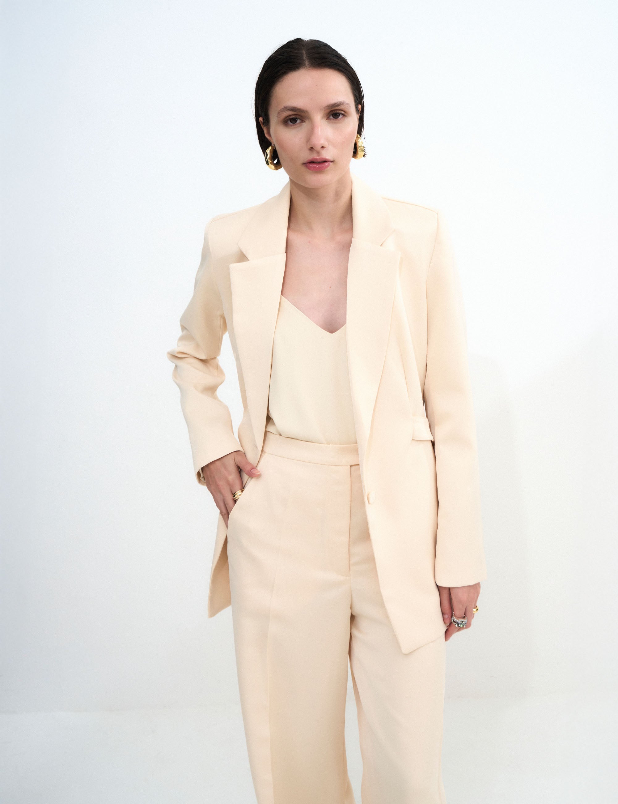 Blazer Ana Alice Alfaiataria Marfim | Nanaminze