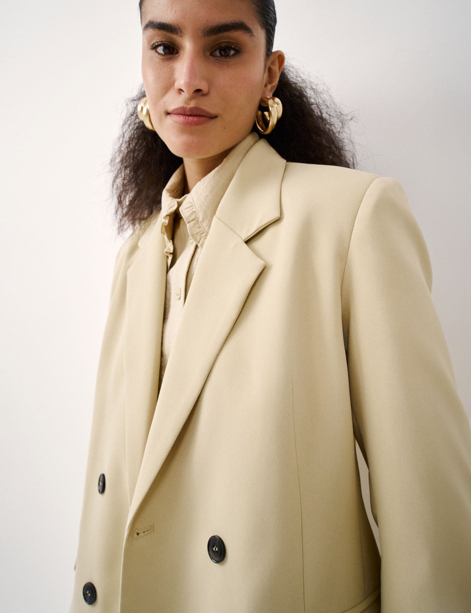 Blazer Anastácia Acetinada Cru