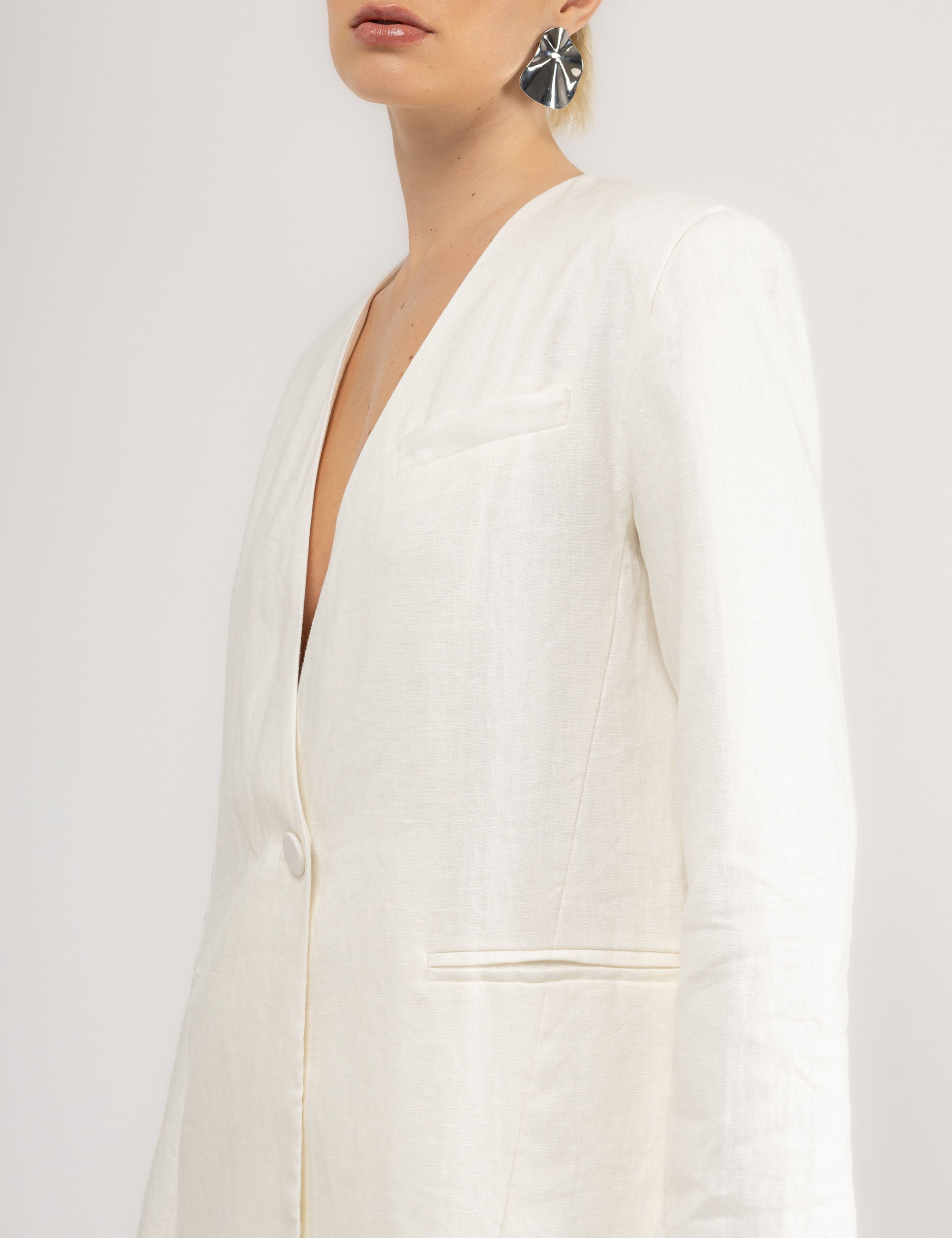 Blazer Branca Linho Off White