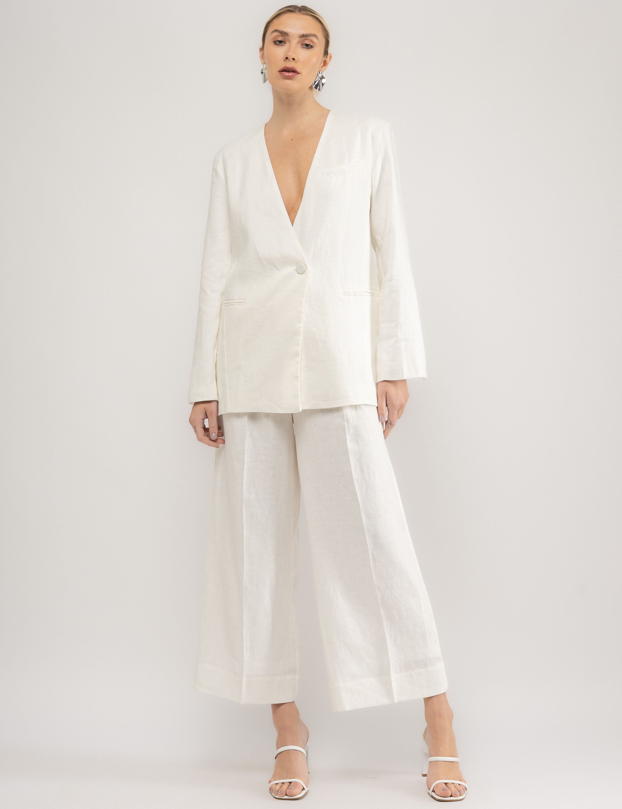 Blazer Branca Linho Off White