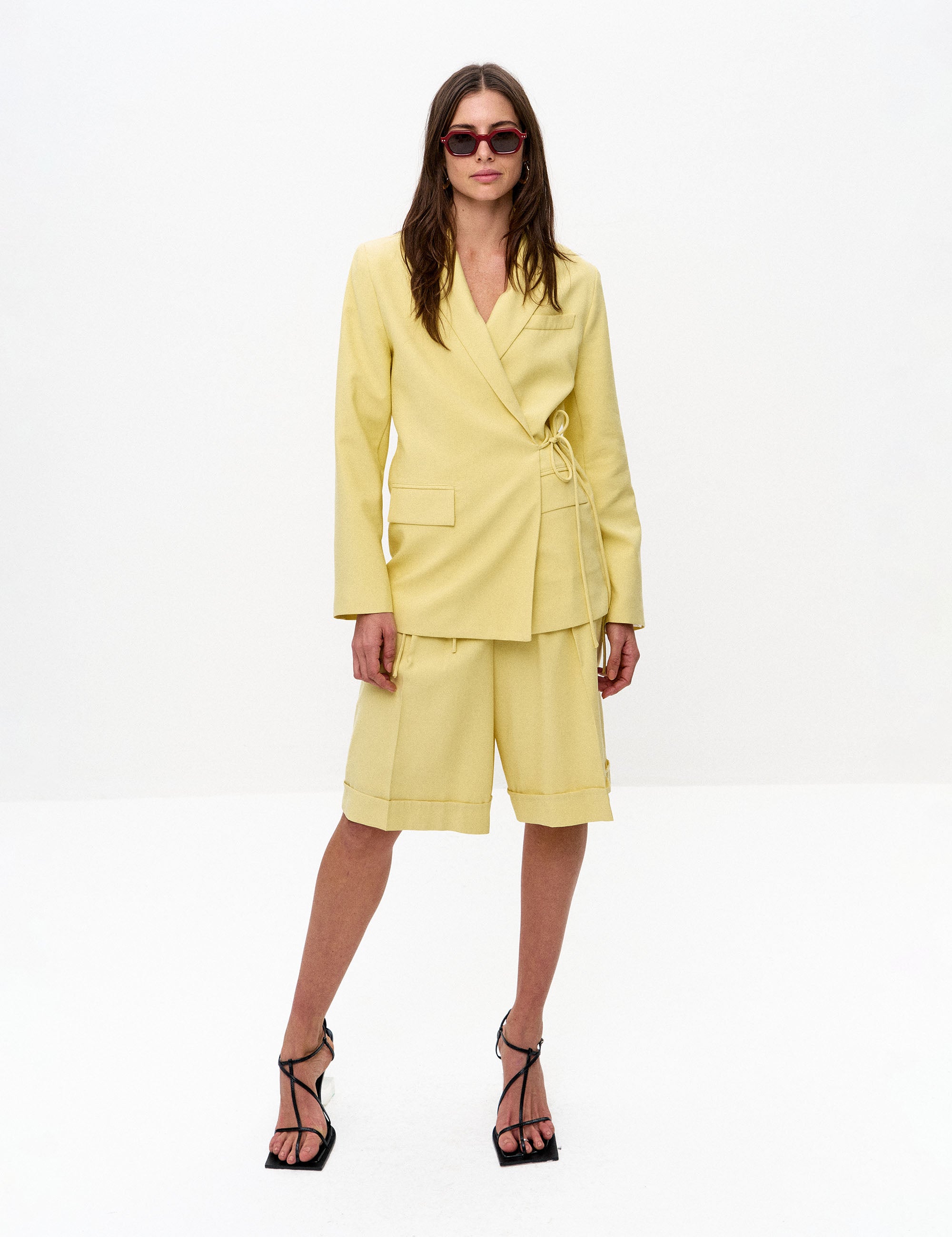 Blazer Charlotte Crepe Amarelo