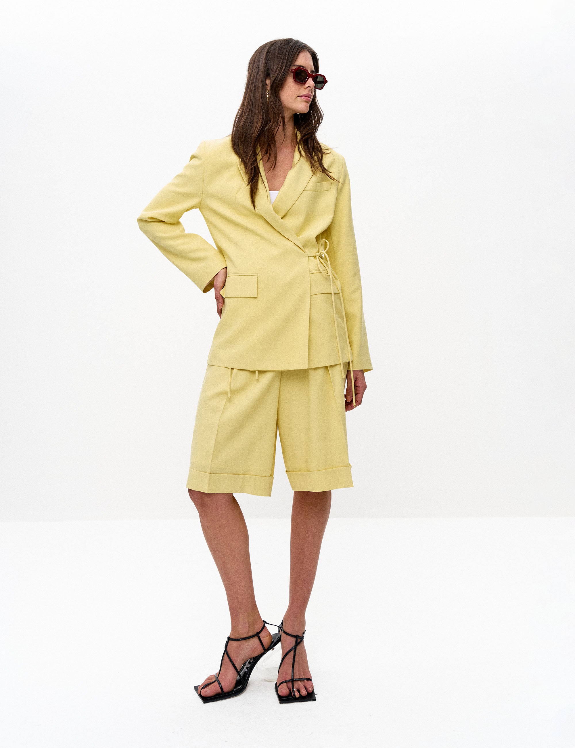 Blazer Charlotte Crepe Amarelo