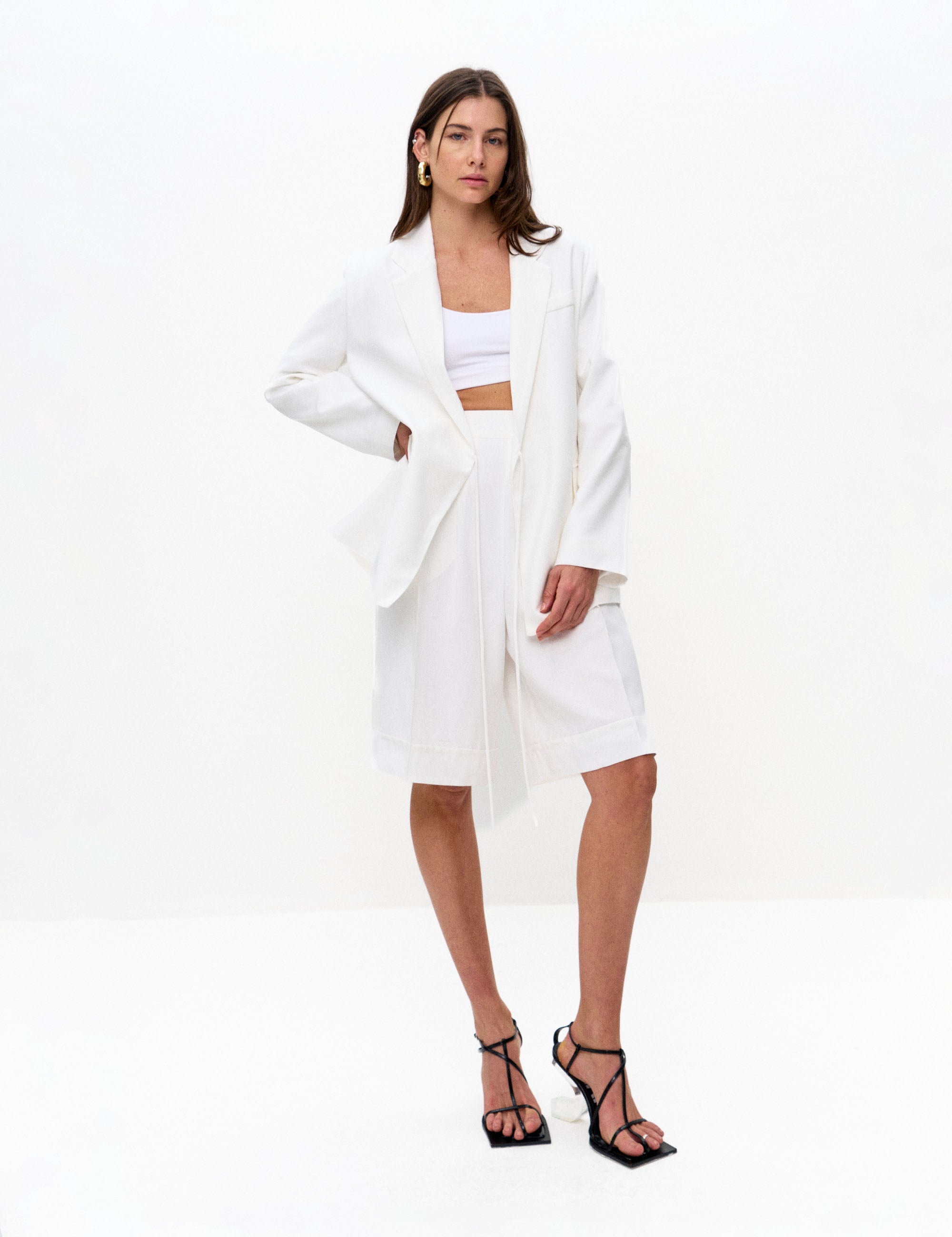 Blazer Charlotte Crepe Off White | Nanaminze