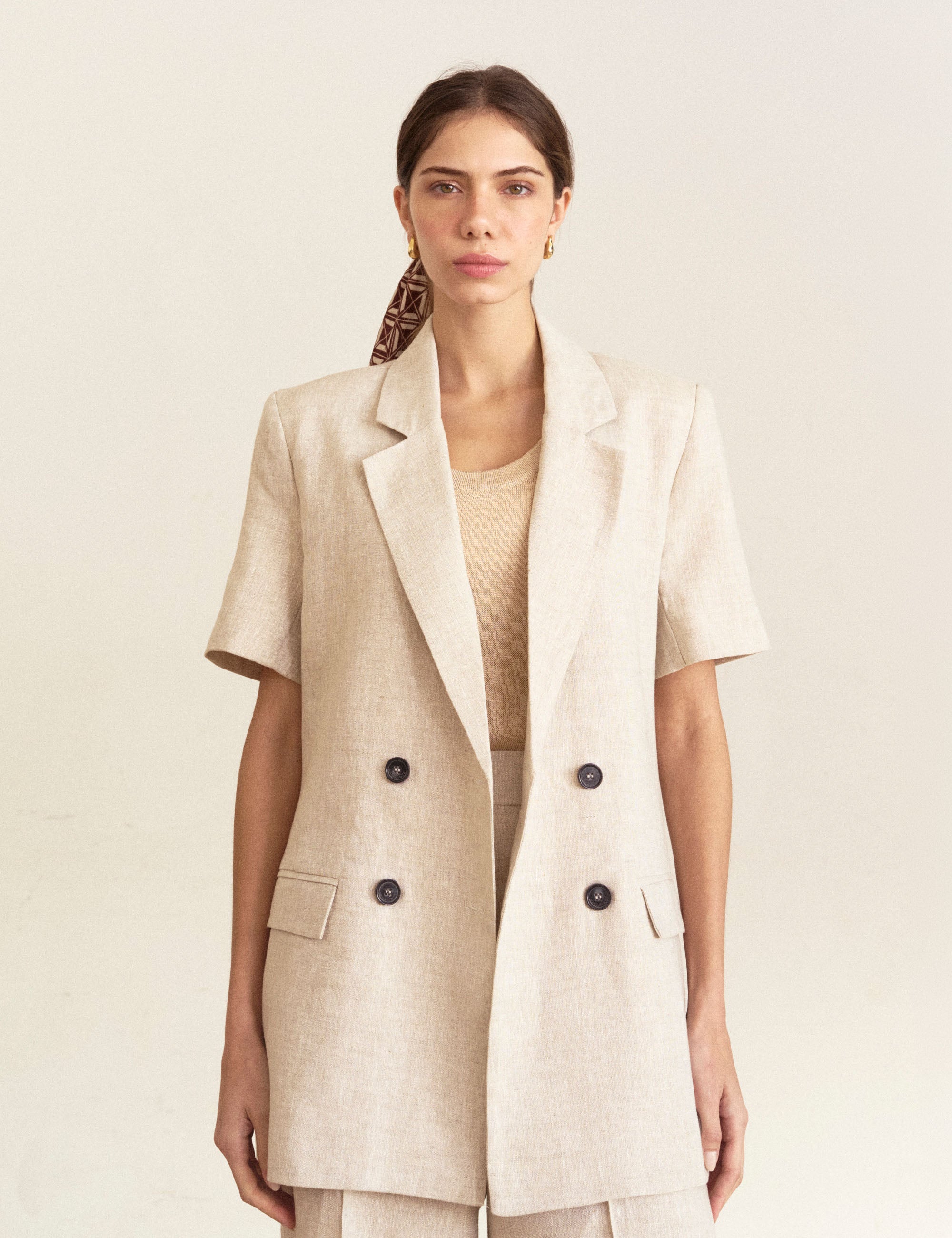 Blazer Evelyn Linho Natural